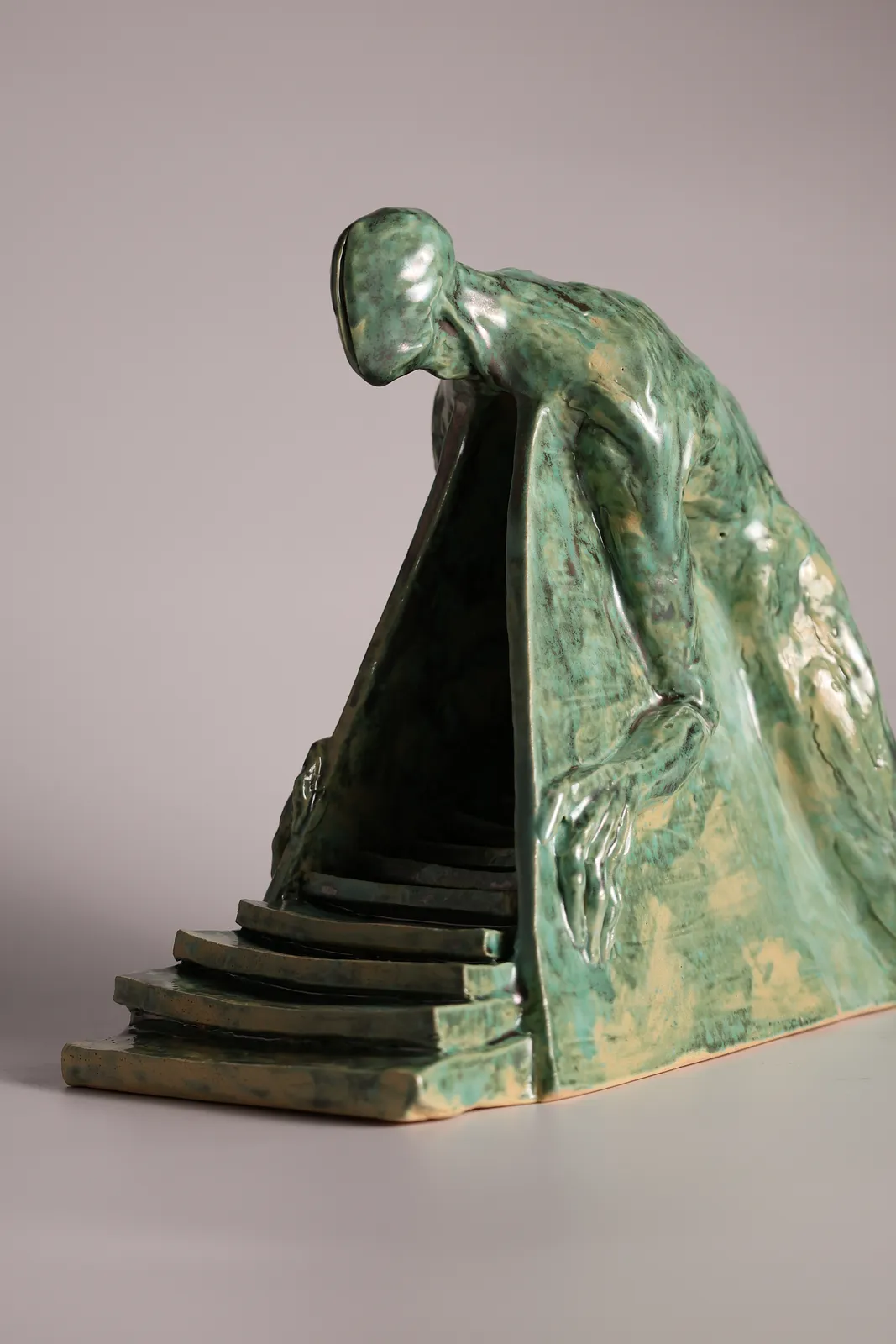 Image of Exit by VITALIY KRASUTSKIY, size: 48х25х15, made of Шамотна глина, поливи, Sculpture medium, from Львів, part of the Series 1 series, priced at €700 Photo 1 of 10.
