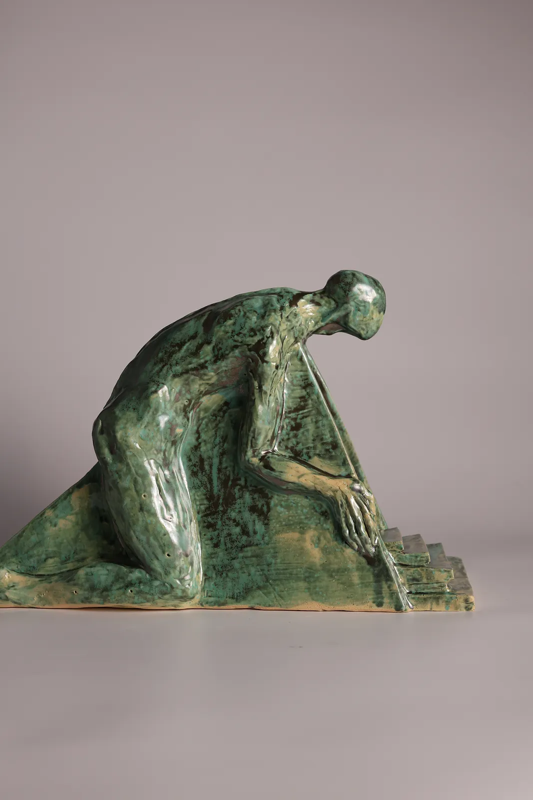 Image of Exit by VITALIY KRASUTSKIY, size: 48х25х15, made of Шамотна глина, поливи, Sculpture medium, from Львів, part of the Series 1 series, priced at €700 Photo 8 of 10.