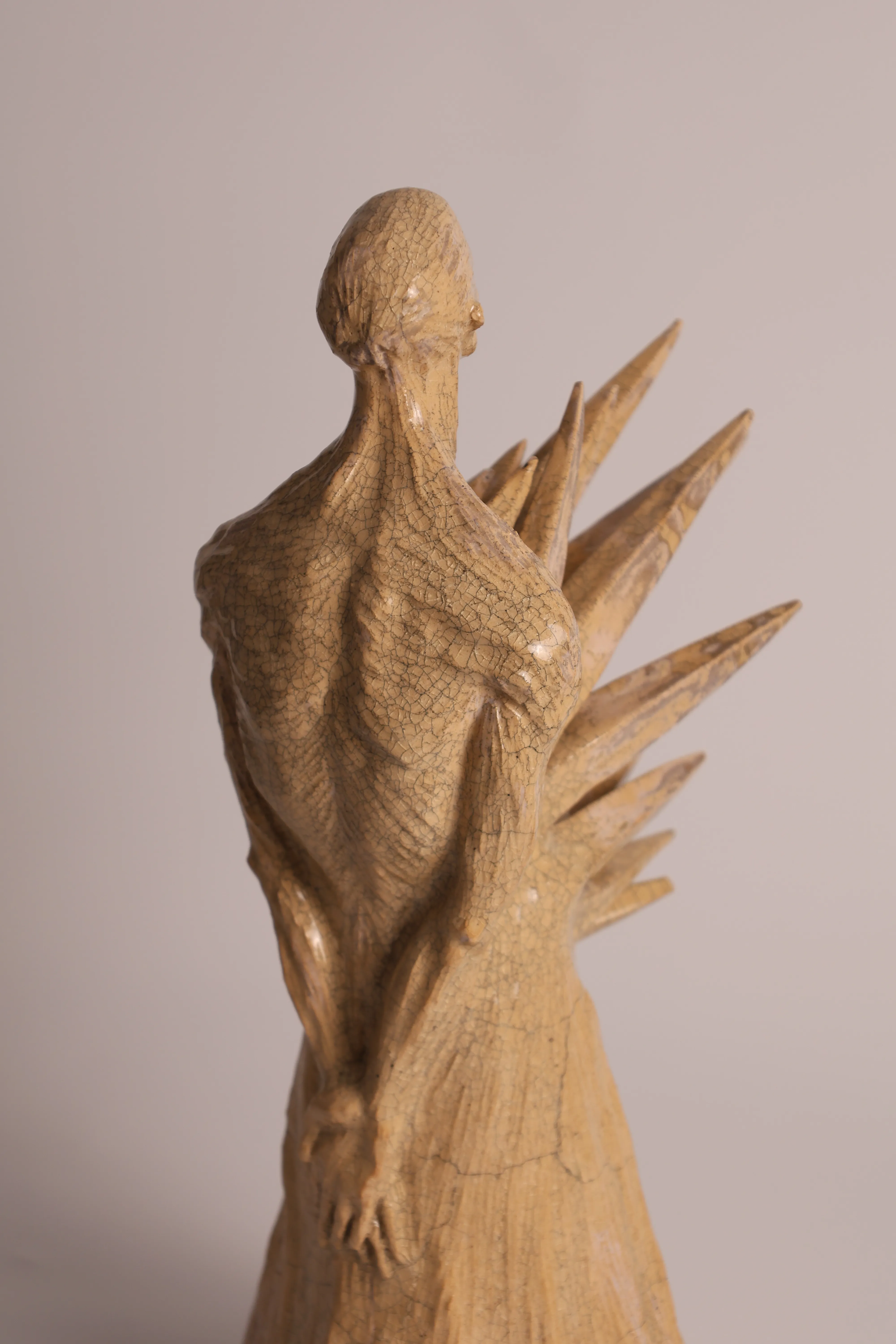 Image of Hug Me by VITALIY KRASUTSKIY, size: H=43 cm, made of Шамотна глина, поливи, Sculpture medium, from Львів, priced at €600 Photo 7 of 8.