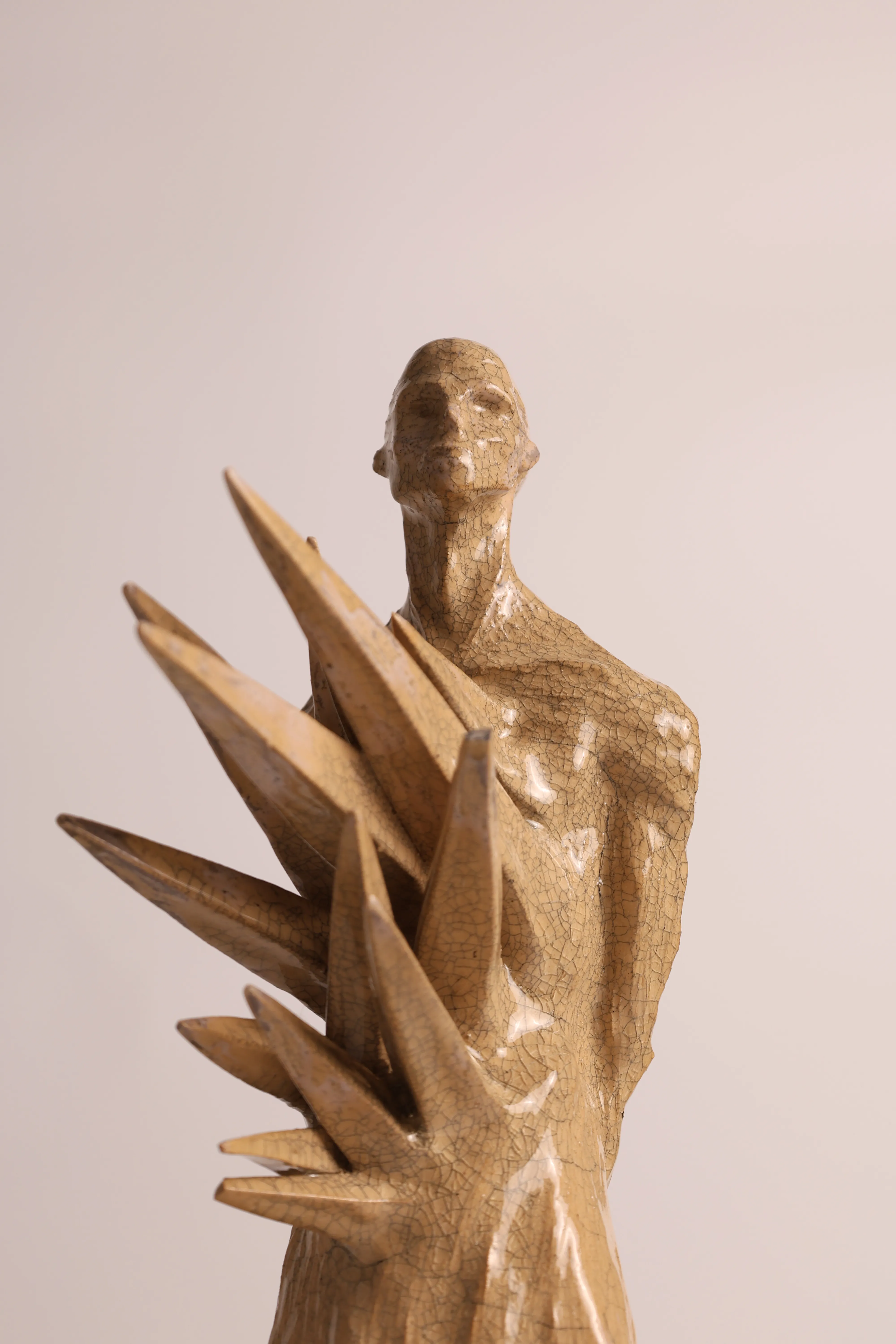 Image of Hug Me by VITALIY KRASUTSKIY, size: H=43 cm, made of Шамотна глина, поливи, Sculpture medium, from Львів, priced at €600 Photo 4 of 8.
