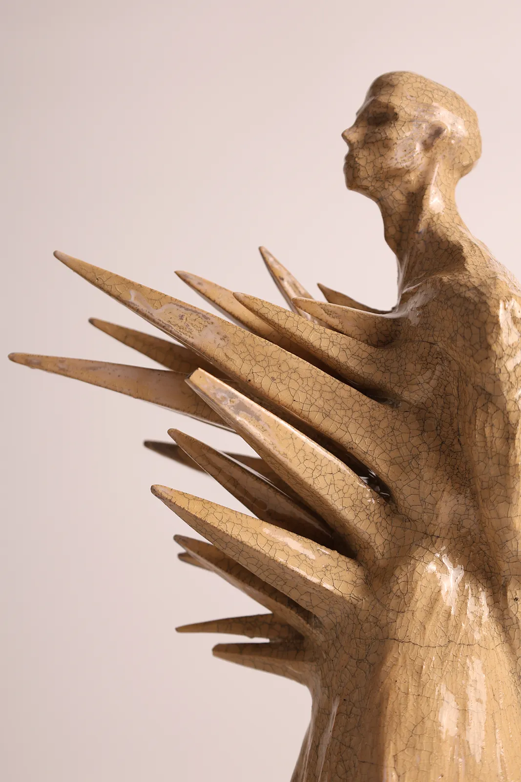 Image of Hug Me by VITALIY KRASUTSKIY, size: H=43 cm, made of Шамотна глина, поливи, Sculpture medium, from Львів, priced at €600 Photo 6 of 8.