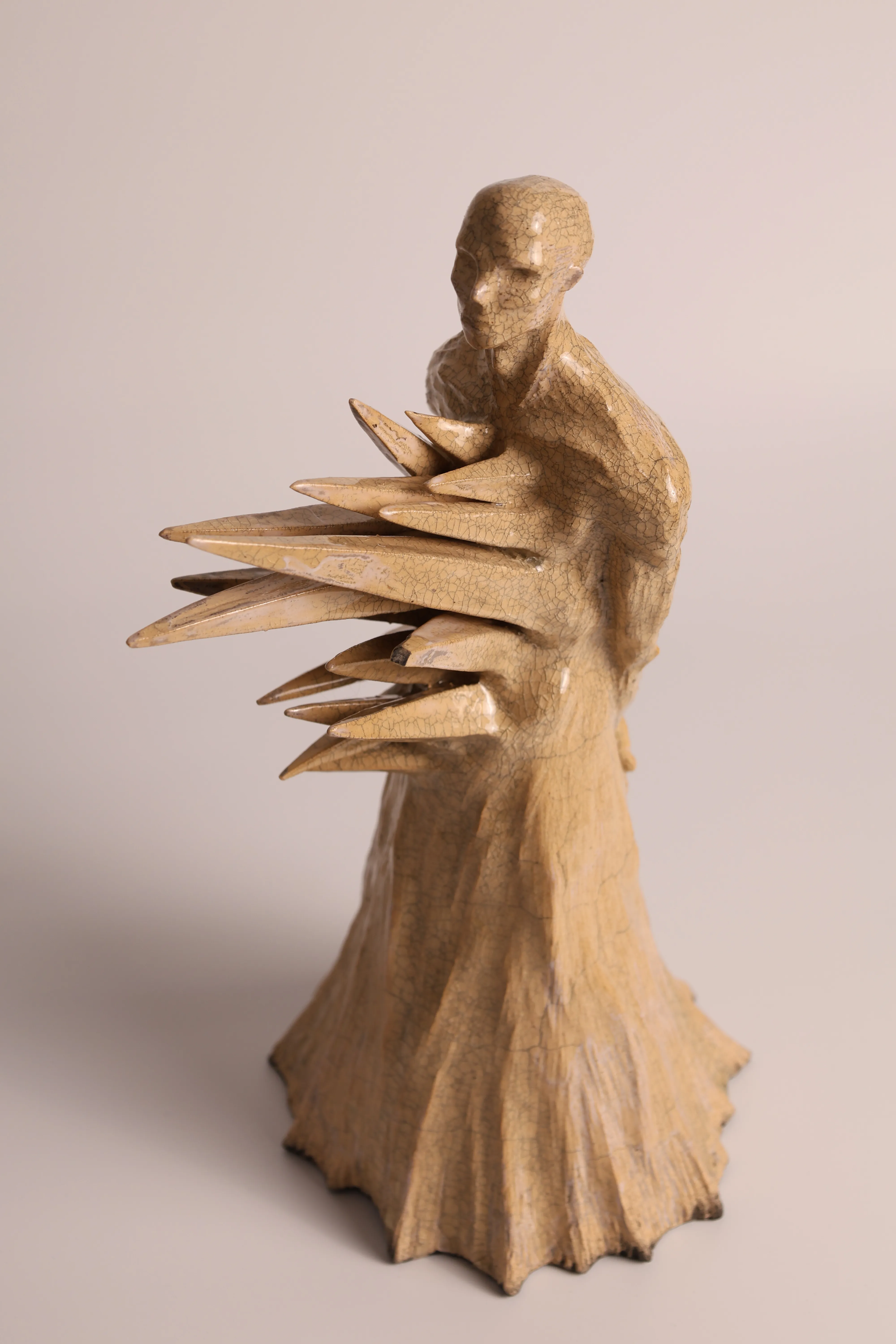 Image of Hug Me by VITALIY KRASUTSKIY, size: H=43 cm, made of Шамотна глина, поливи, Sculpture medium, from Львів, priced at €600 Photo 5 of 8.