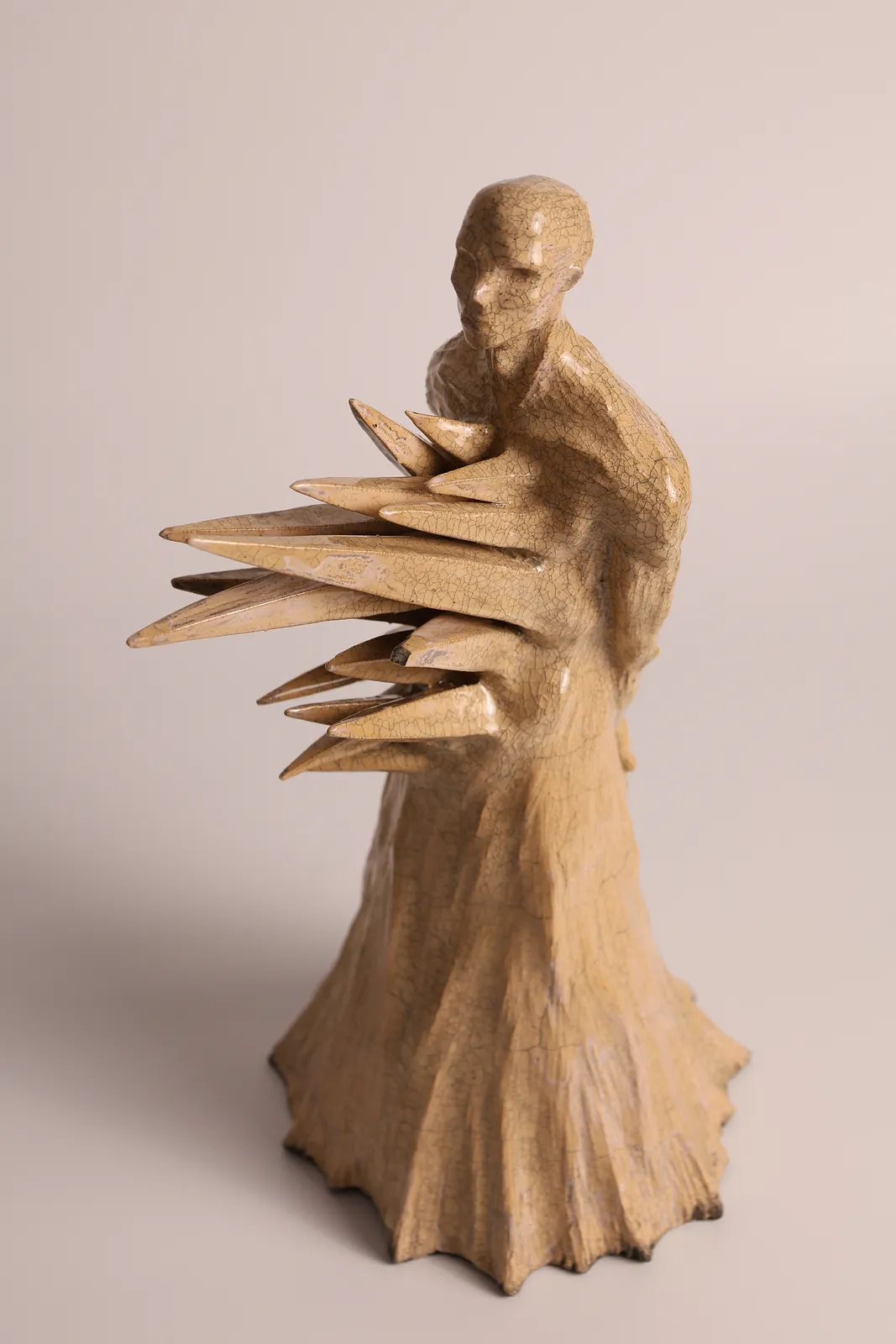 Image of Hug Me by VITALIY KRASUTSKIY, size: H=43 cm, made of Шамотна глина, поливи, Sculpture medium, from Львів, priced at €600 Photo 5 of 8.