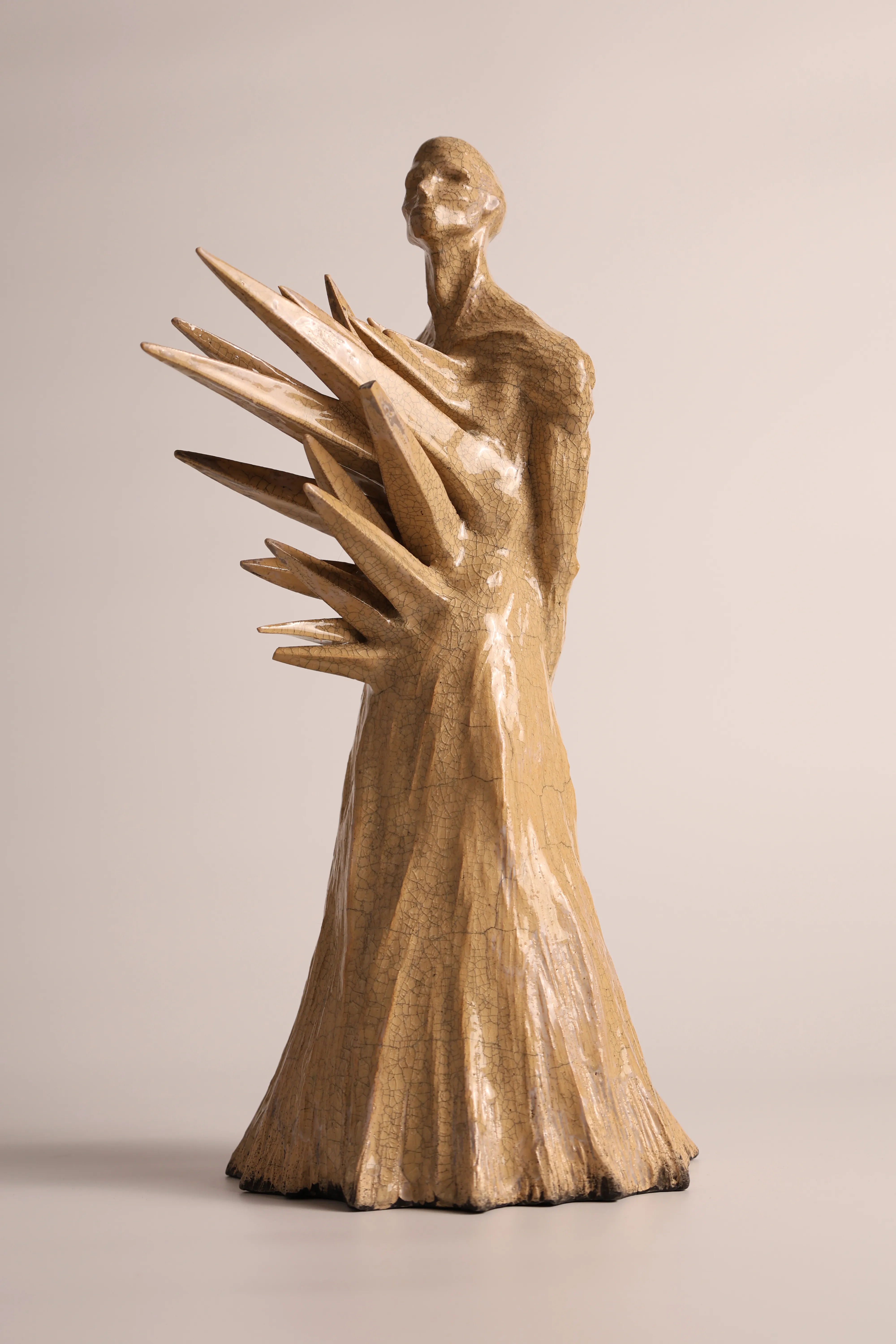 Image of Hug Me by VITALIY KRASUTSKIY, size: H=43 cm, made of Шамотна глина, поливи, Sculpture medium, from Львів, priced at €600 Photo 8 of 8.