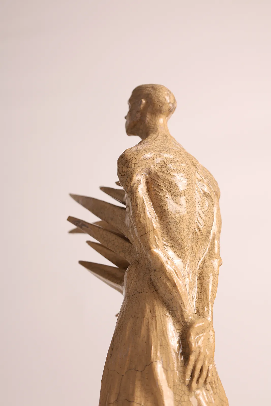 Image of Hug Me by VITALIY KRASUTSKIY, size: H=43 cm, made of Шамотна глина, поливи, Sculpture medium, from Львів, priced at €600 Photo 3 of 8.