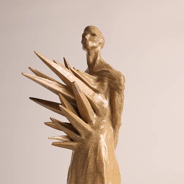Image of Hug Me by VITALIY KRASUTSKIY, size: H=43 cm, made of Шамотна глина, поливи, Sculpture medium, from Львів, priced at €600