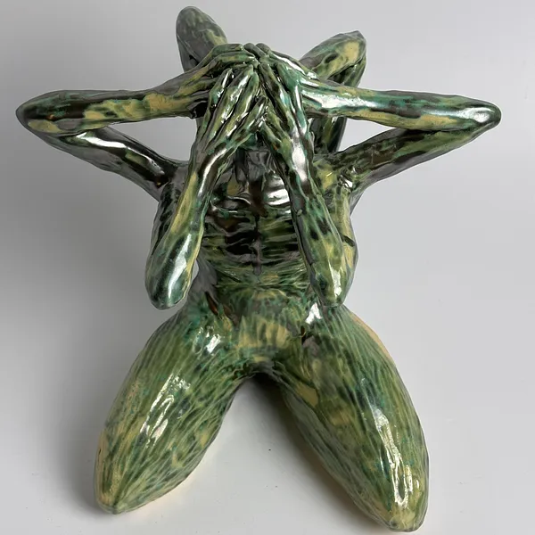 Image of Pressure II by VITALIY KRASUTSKIY, made of Chamotte clay, glazes, Sculpture medium, from Lviv, part of the Series 1 series, priced at €500