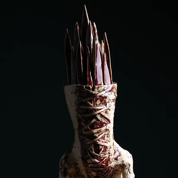 Image of «Що виросло з рани» by VITALIY KRASUTSKIY, size: H=45 cm, made of Шамотна глина, поливи, Sculpture medium, from Львів, part of the Series 1 series, priced at €1000