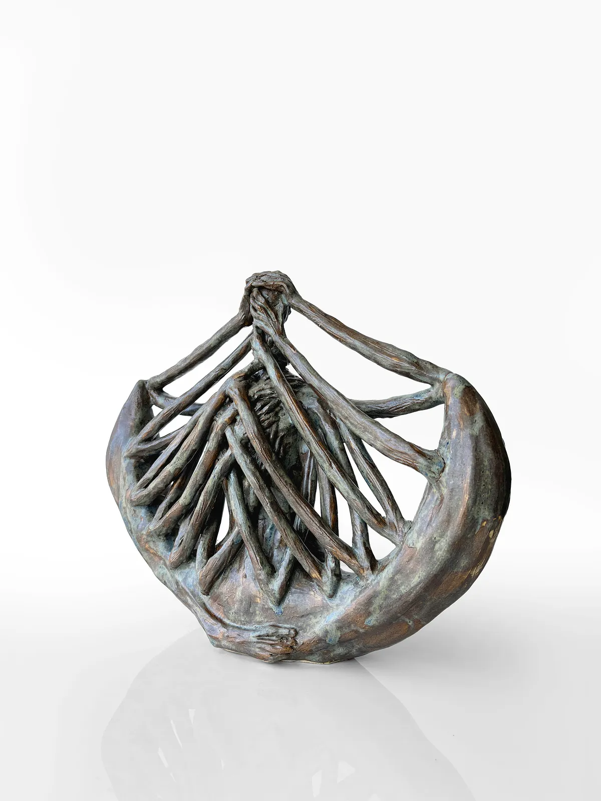Image of Pressure by VITALIY KRASUTSKIY, made of Chamotte clay, ceramic glazes, Sculpture medium, from Lviv, part of the Series 1 series Photo 1 of 11.