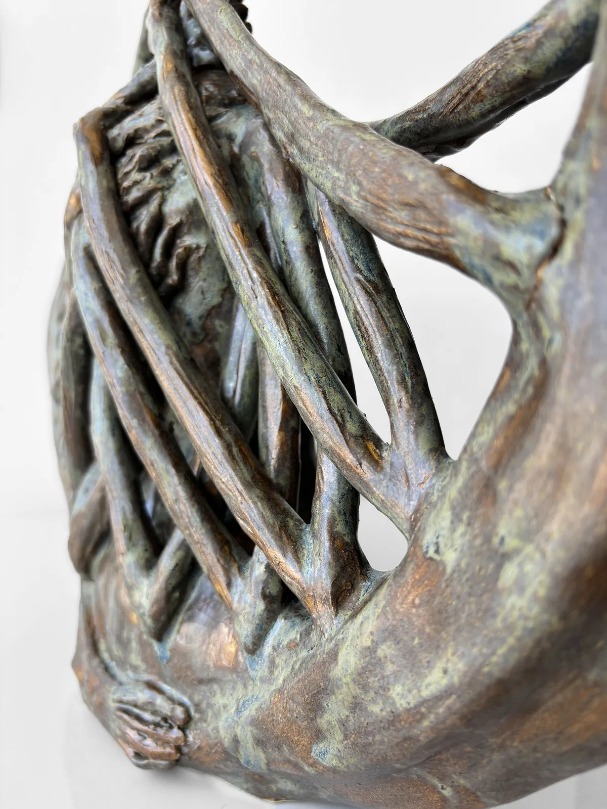 Image of Pressure by VITALIY KRASUTSKIY, made of Chamotte clay, ceramic glazes, Sculpture medium, from Lviv, part of the Series 1 series Photo 4 of 11.