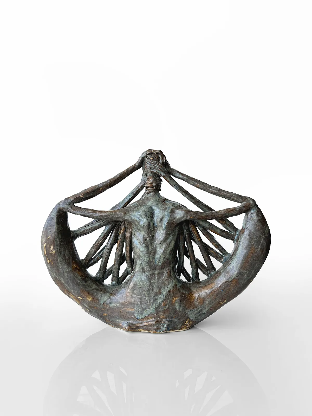 Image of Pressure by VITALIY KRASUTSKIY, made of Chamotte clay, ceramic glazes, Sculpture medium, from Lviv, part of the Series 1 series Photo 5 of 11.