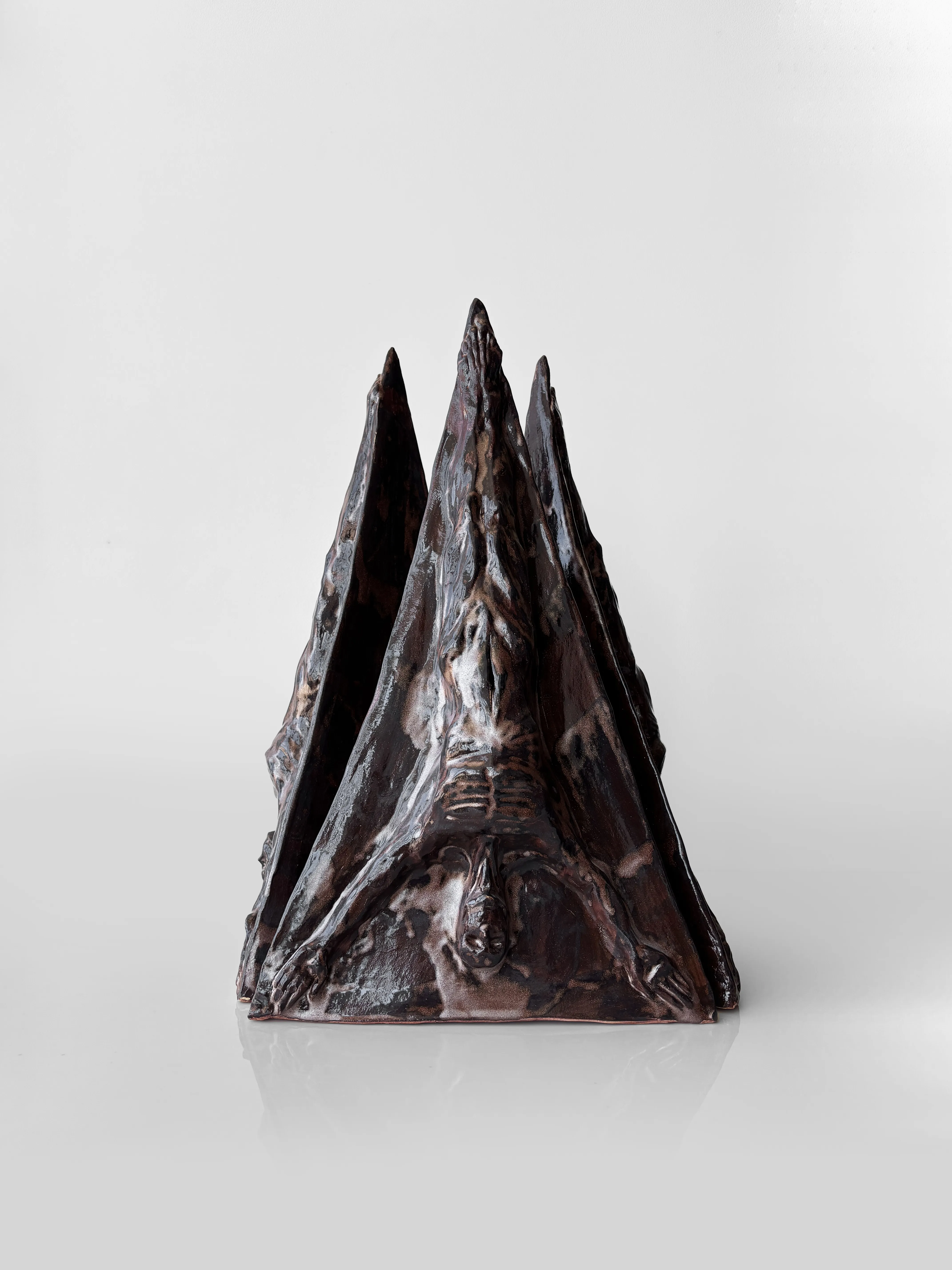 Image of The Fall by VITALIY KRASUTSKIY, size: 45х25х20, made of Chamotte clay, glazes, Sculpture medium, from Lviv, part of the Series 1 series, priced at $400 Photo 1 of 8.