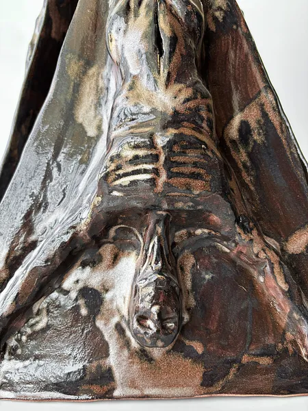 Image of The Fall by VITALIY KRASUTSKIY, size: 45х25х20, made of Chamotte clay, glazes, Sculpture medium, from Lviv, part of the Series 1 series, priced at $400 Photo 2 of 8.