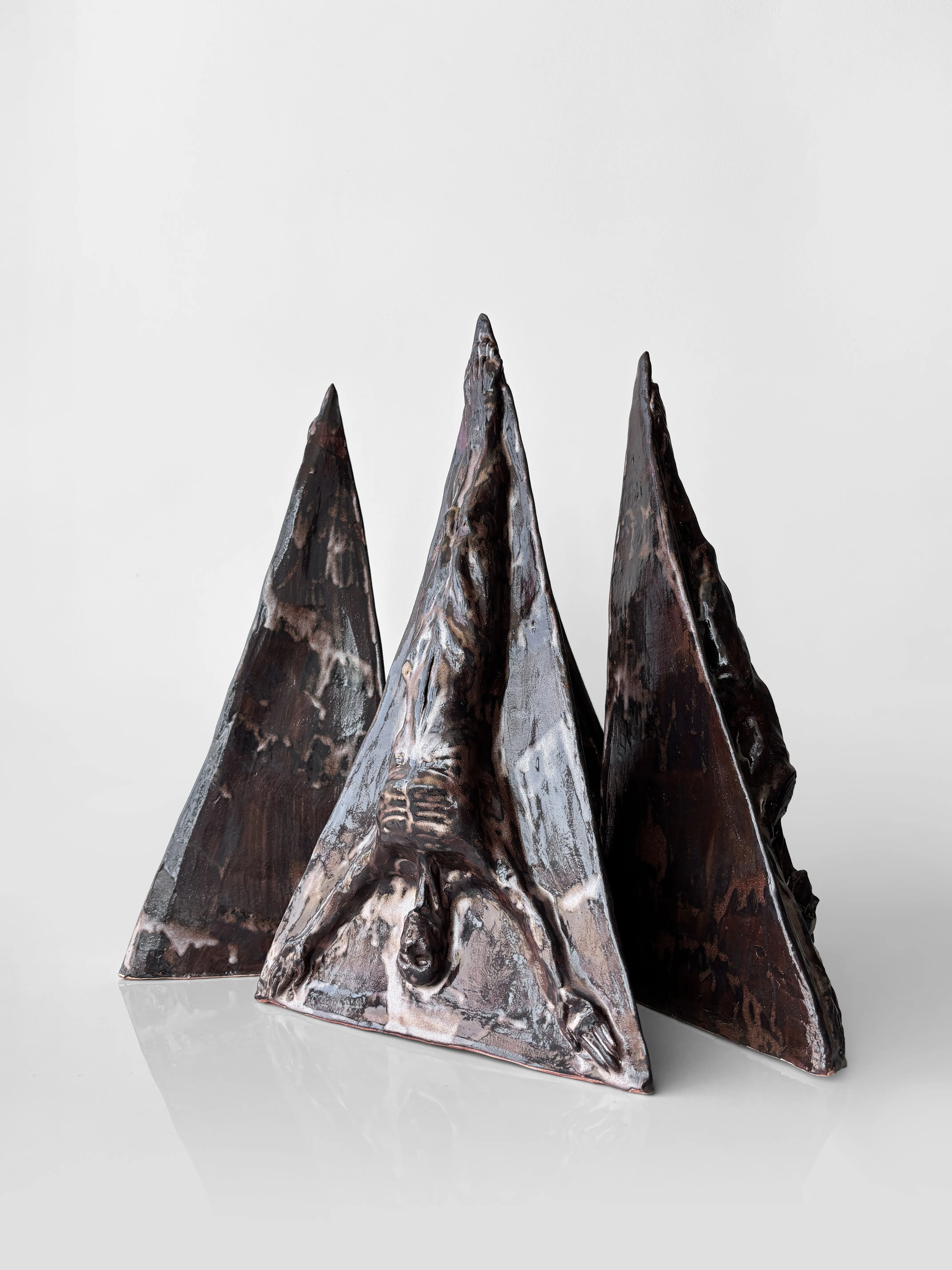 Image of The Fall by VITALIY KRASUTSKIY, size: 45х25х20, made of Chamotte clay, glazes, Sculpture medium, from Lviv, part of the Series 1 series, priced at $400 Photo 3 of 8.