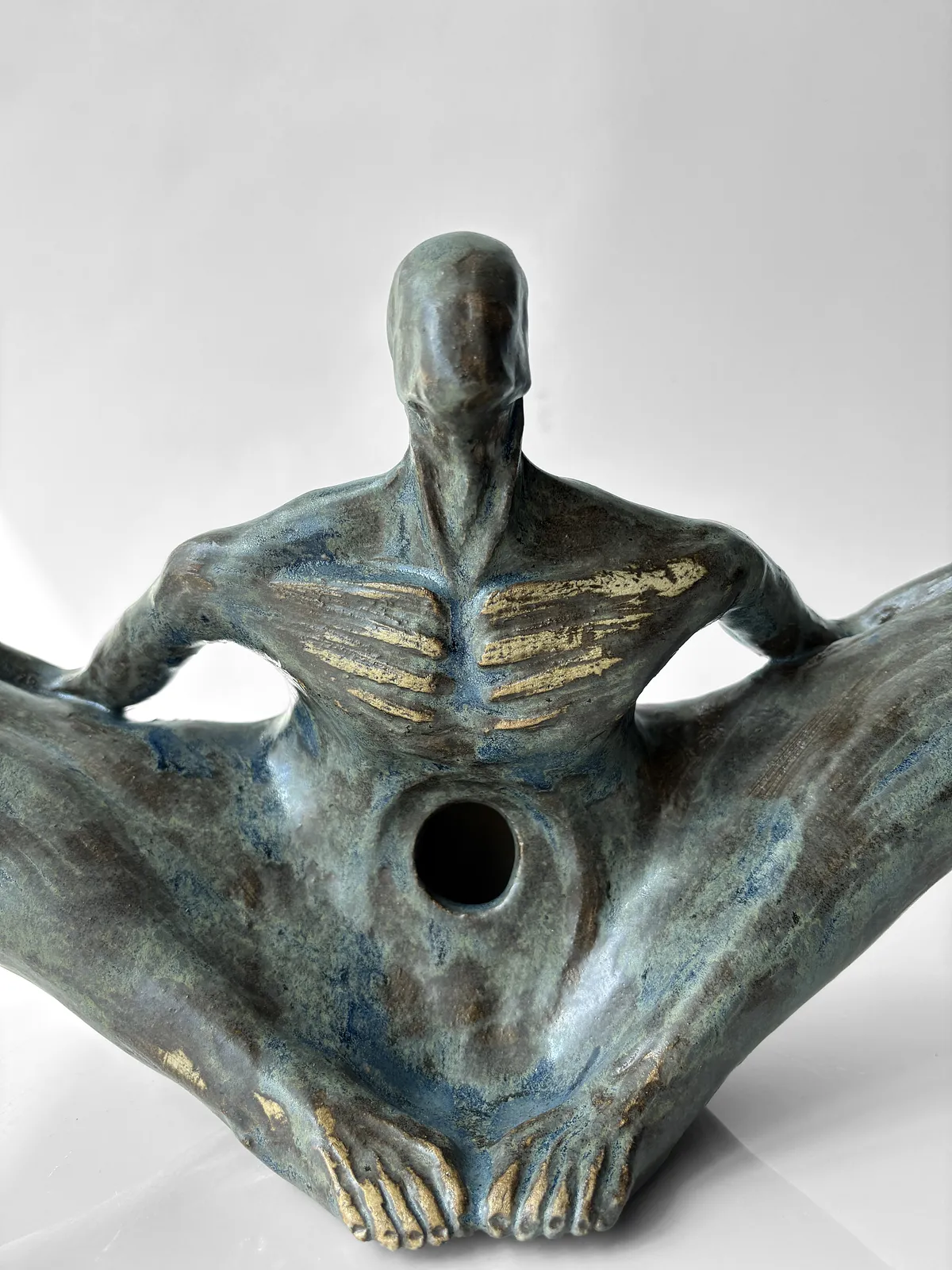 Image of Emptiness by VITALIY KRASUTSKIY, made of Chamotte clay, glazes, Sculpture medium, from Lviv, part of the Series 1 series, priced at €200 Photo 2 of 10.