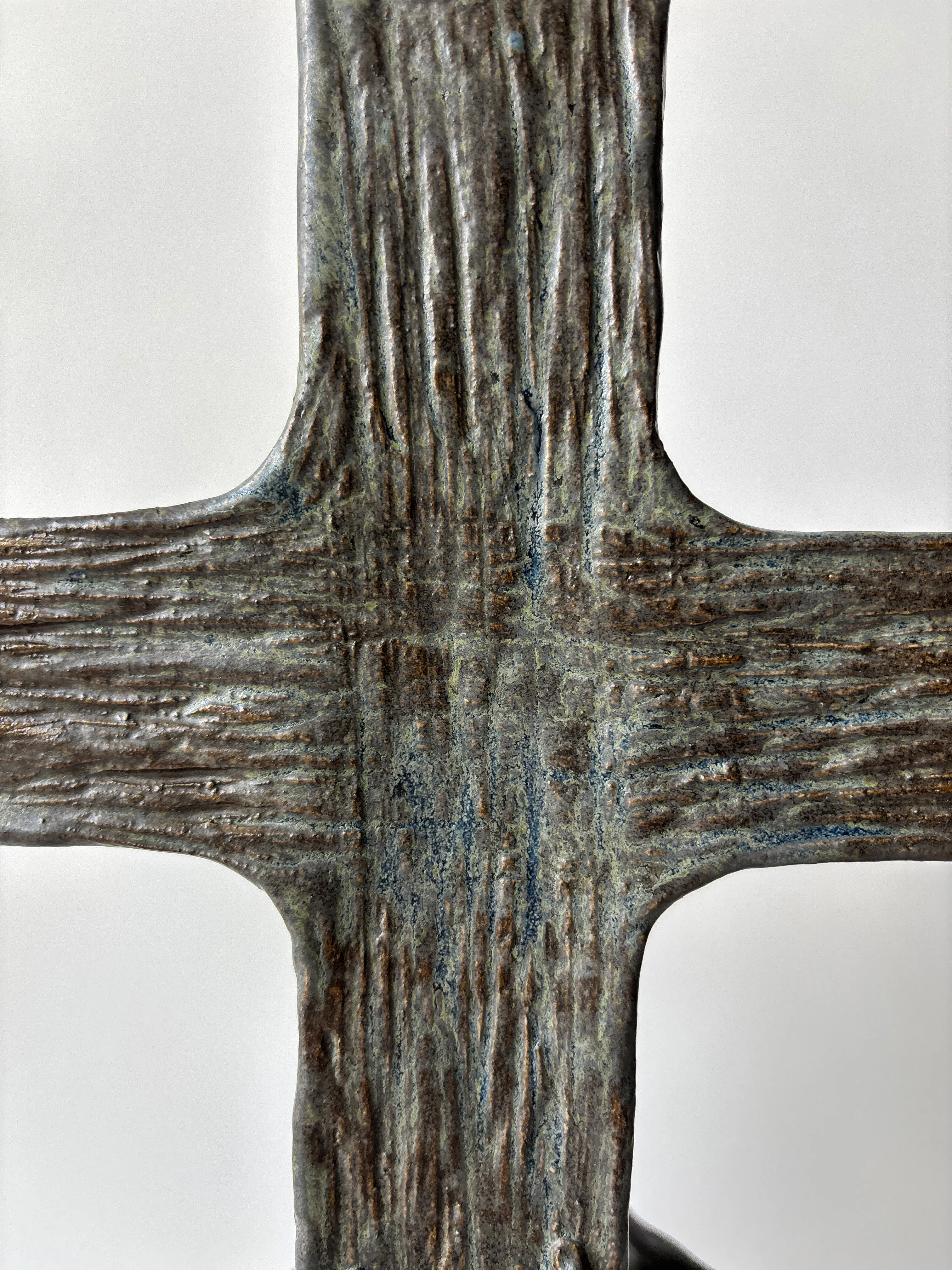 Image of Cross-headed by VITALIY KRASUTSKIY, size: 44x24x20 cm, made of Chamotte clay, glazes, Sculpture medium, from Lviv, part of the Series 1 series, priced at €1200 Photo 2 of 10.