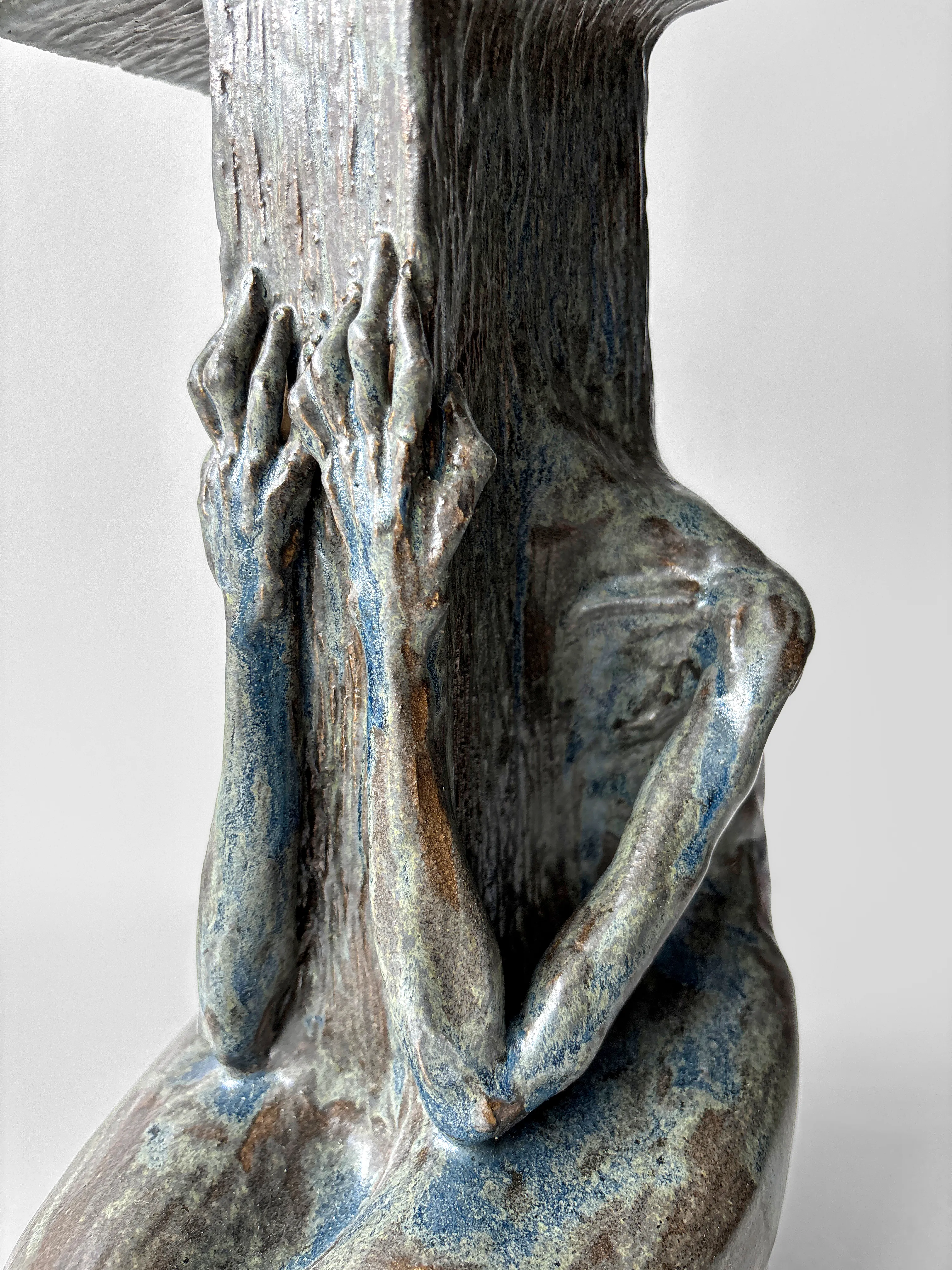 Image of Cross-headed by VITALIY KRASUTSKIY, size: 44x24x20 cm, made of Chamotte clay, glazes, Sculpture medium, from Lviv, part of the Series 1 series, priced at €1200 Photo 3 of 10.