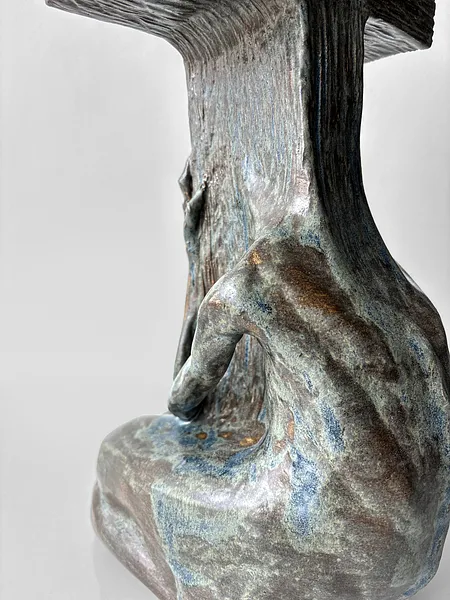 Image of Cross-headed by VITALIY KRASUTSKIY, size: 44x24x20 cm, made of Chamotte clay, glazes, Sculpture medium, from Lviv, part of the Series 1 series, priced at €1200 Photo 8 of 10.