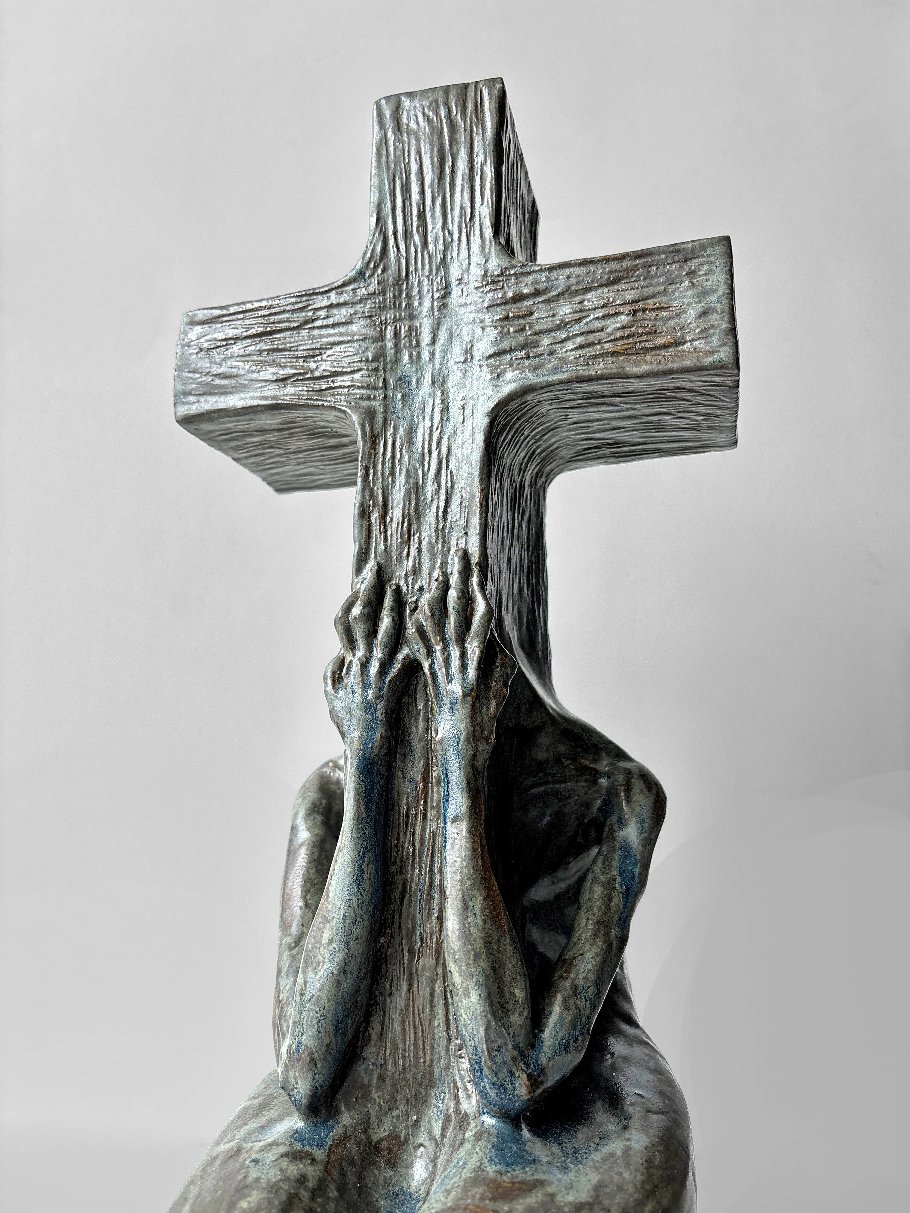 Image of Cross-headed by VITALIY KRASUTSKIY, size: 44x24x20 cm, made of Chamotte clay, glazes, Sculpture medium, from Lviv, part of the Series 1 series, priced at €1200 Photo 10 of 10.