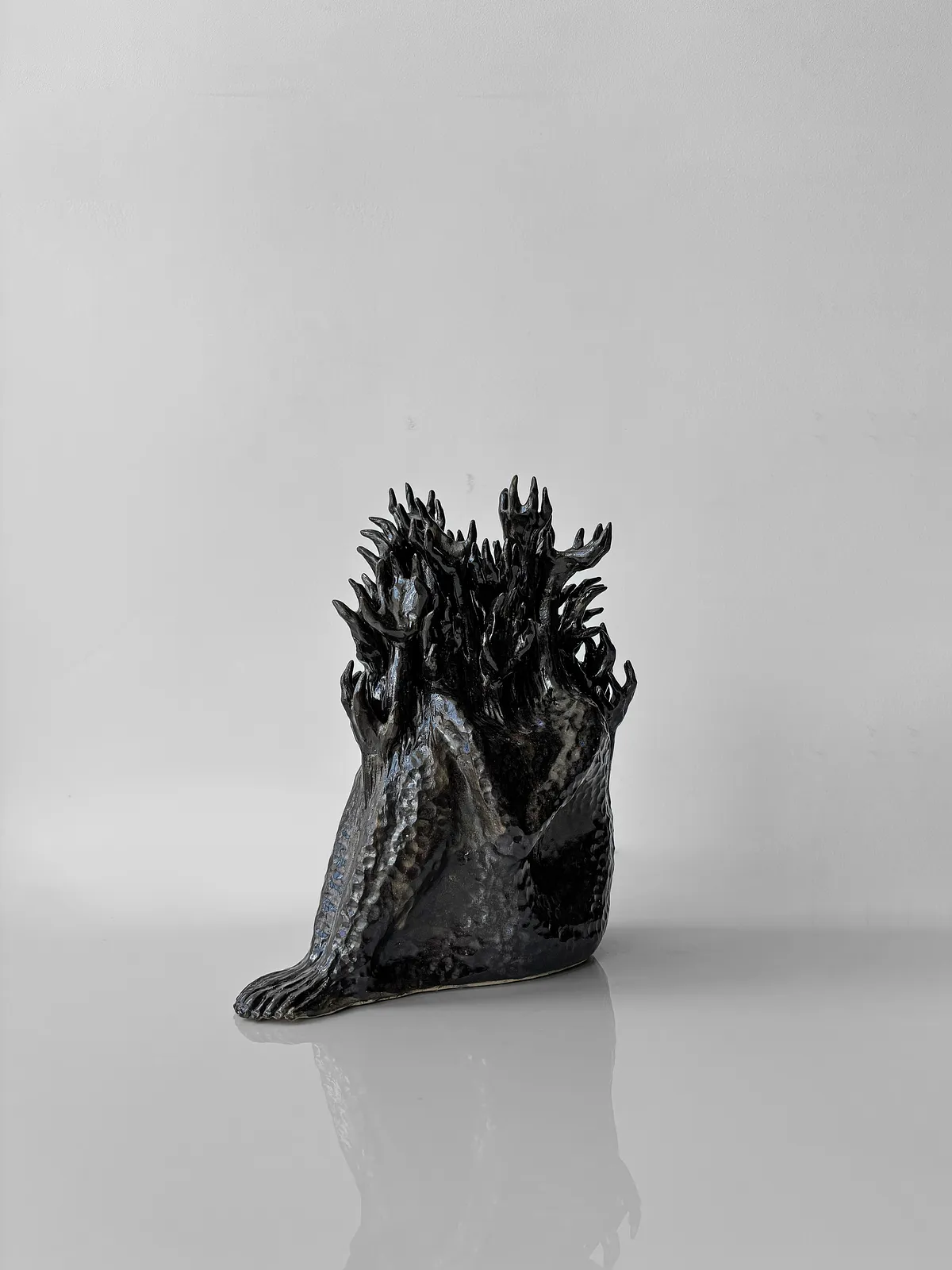 Image of Fire by VITALIY KRASUTSKIY, made of Chamotte clay, glazes, Sculpture medium, from Lviv, part of the Series 1 series, priced at €600 Photo 1 of 9.