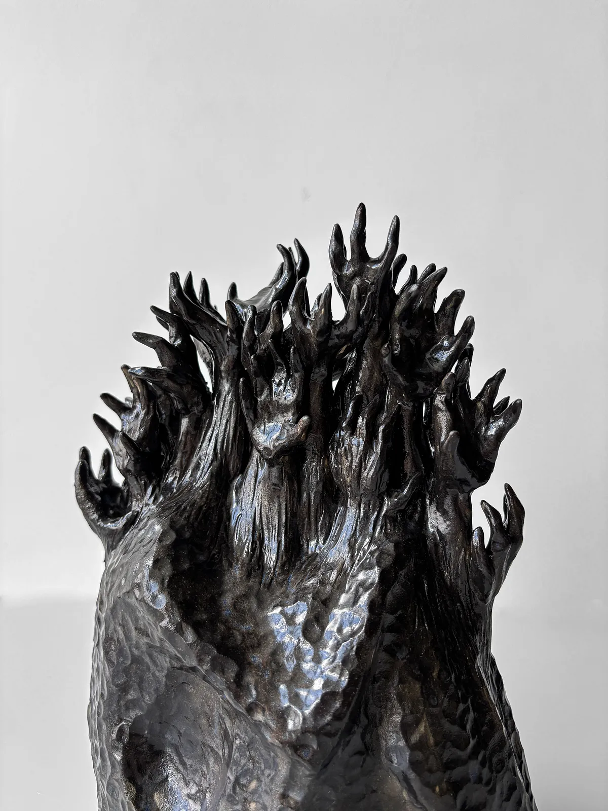 Image of Fire by VITALIY KRASUTSKIY, made of Chamotte clay, glazes, Sculpture medium, from Lviv, part of the Series 1 series, priced at €600 Photo 4 of 9.