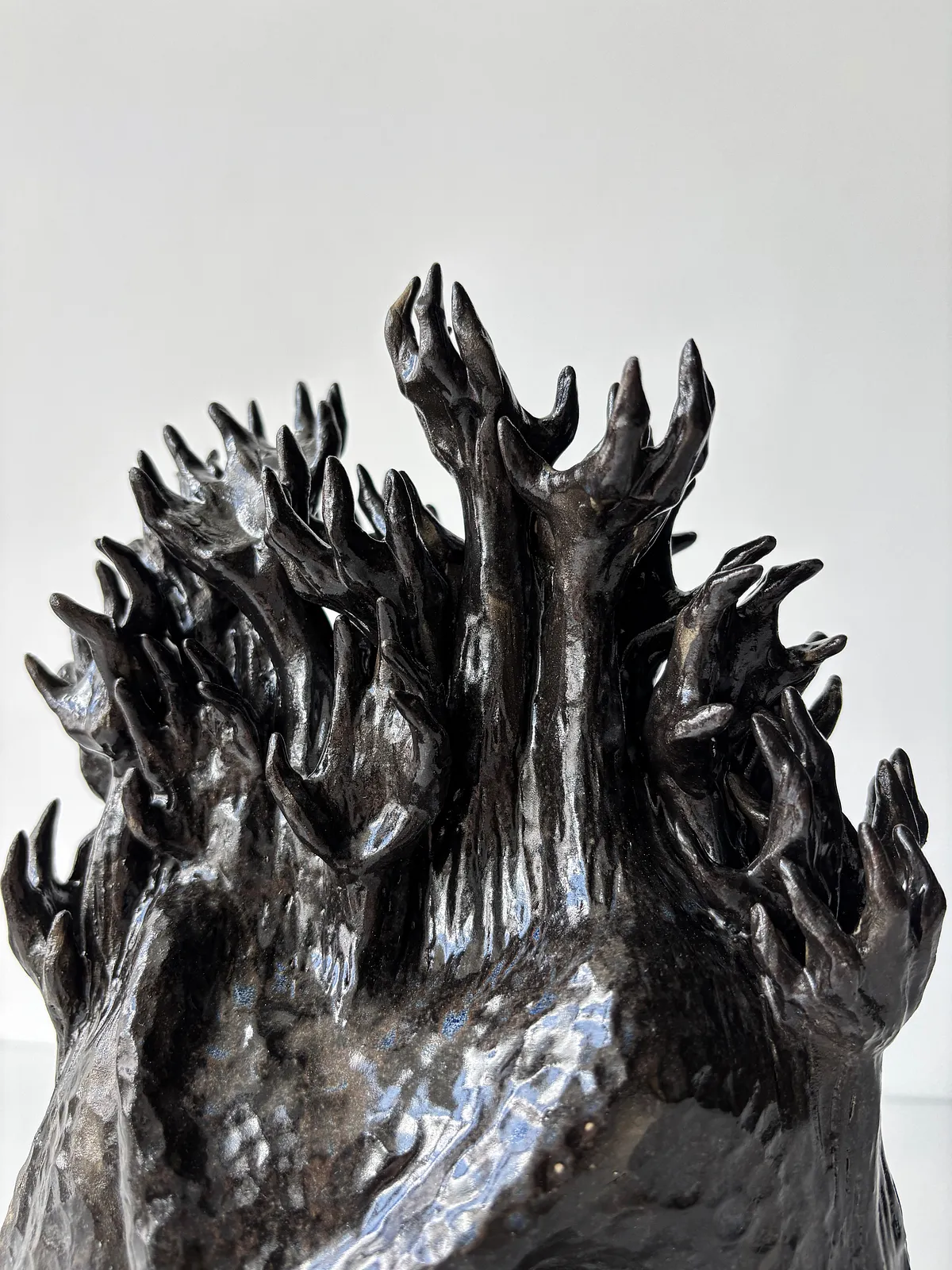 Image of Fire by VITALIY KRASUTSKIY, made of Chamotte clay, glazes, Sculpture medium, from Lviv, part of the Series 1 series, priced at €600 Photo 5 of 9.