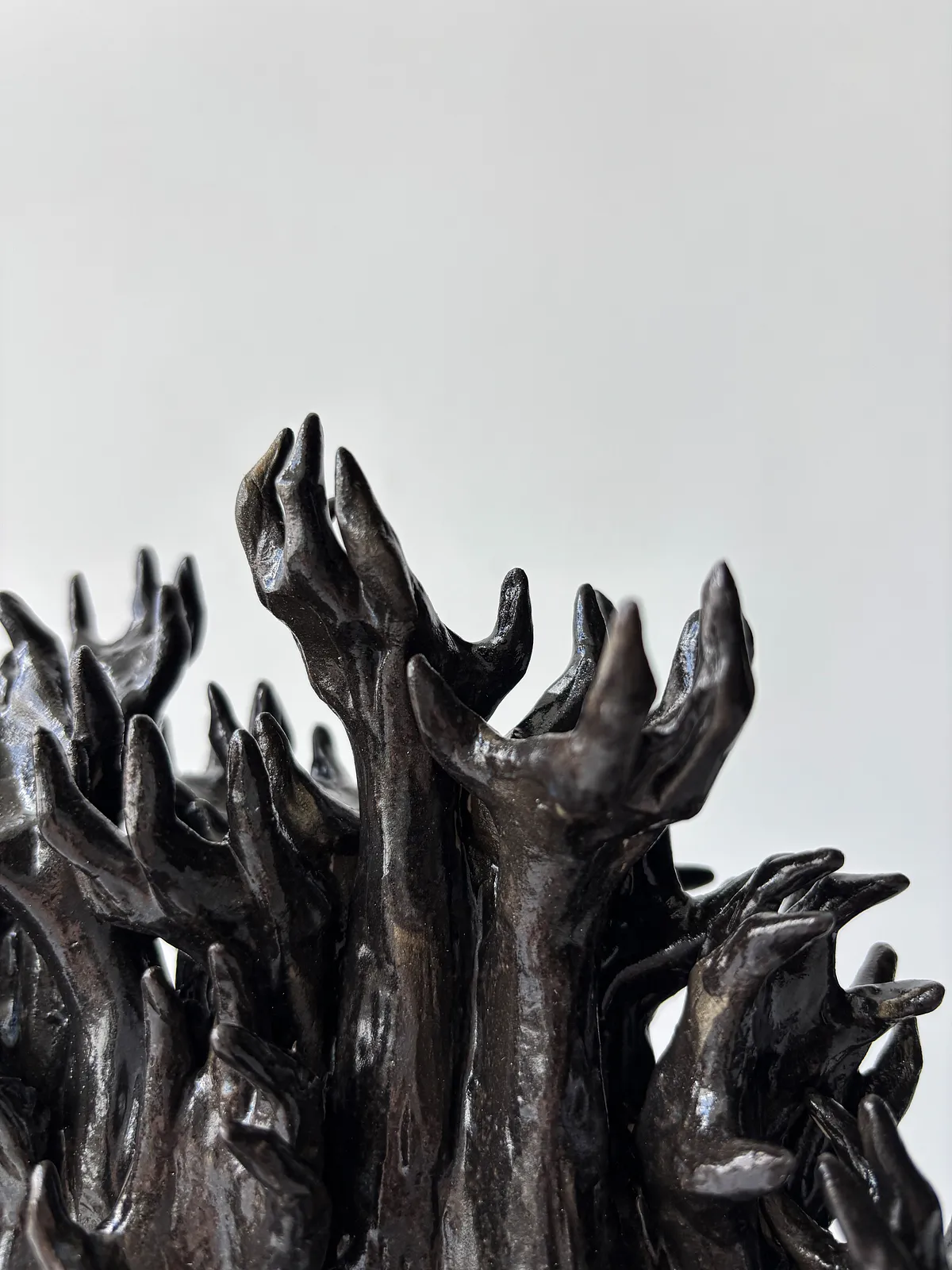 Image of Fire by VITALIY KRASUTSKIY, made of Chamotte clay, glazes, Sculpture medium, from Lviv, part of the Series 1 series, priced at €600 Photo 6 of 9.
