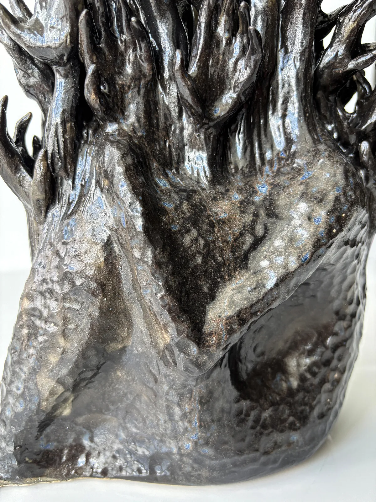 Image of Fire by VITALIY KRASUTSKIY, made of Chamotte clay, glazes, Sculpture medium, from Lviv, part of the Series 1 series, priced at €600 Photo 7 of 9.