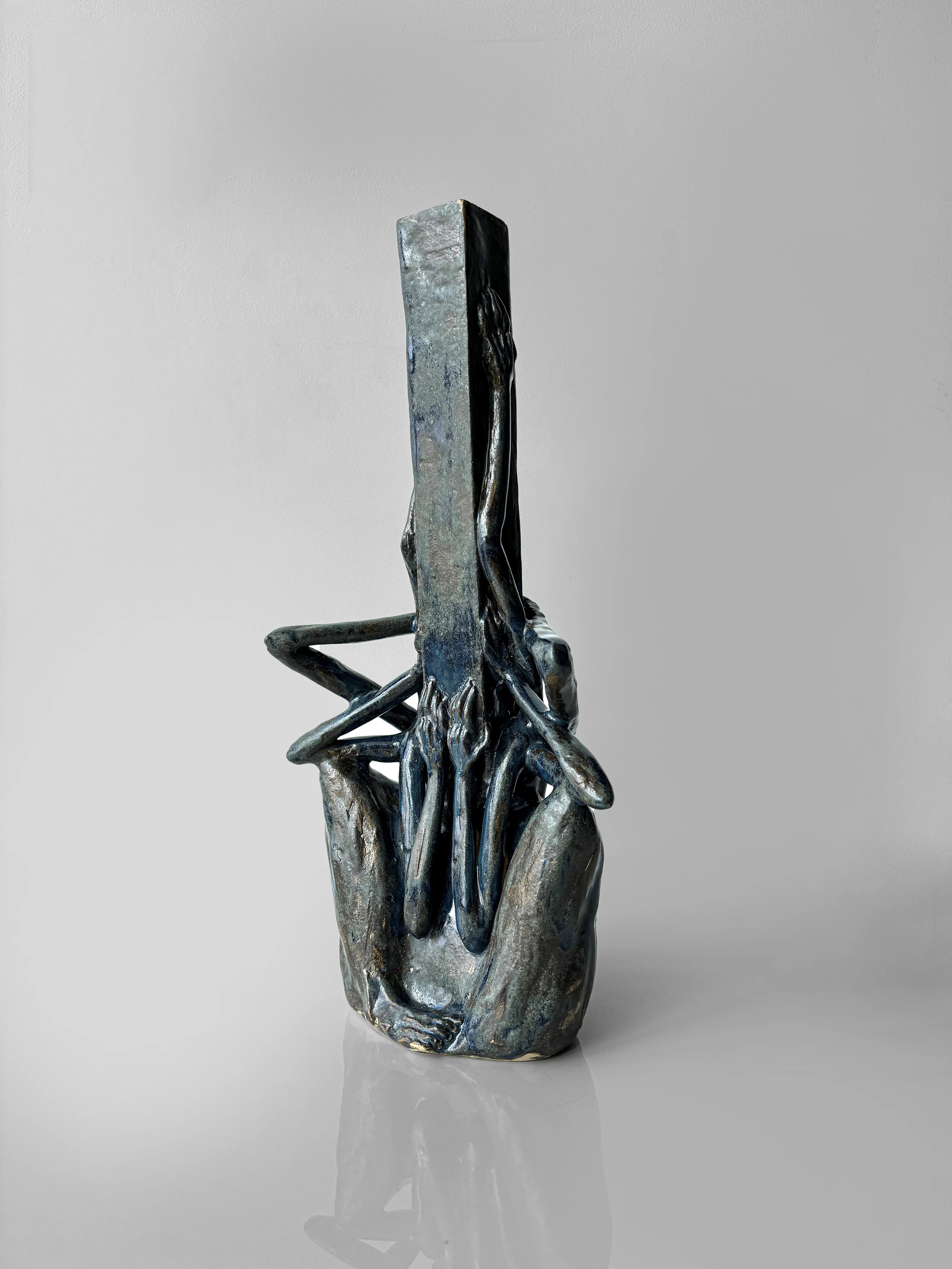 Image of Vertical by VITALIY KRASUTSKIY, made of Chamotte clay, glazes, Sculpture medium, from Lviv, part of the Series 1 series Photo 1 of 8.