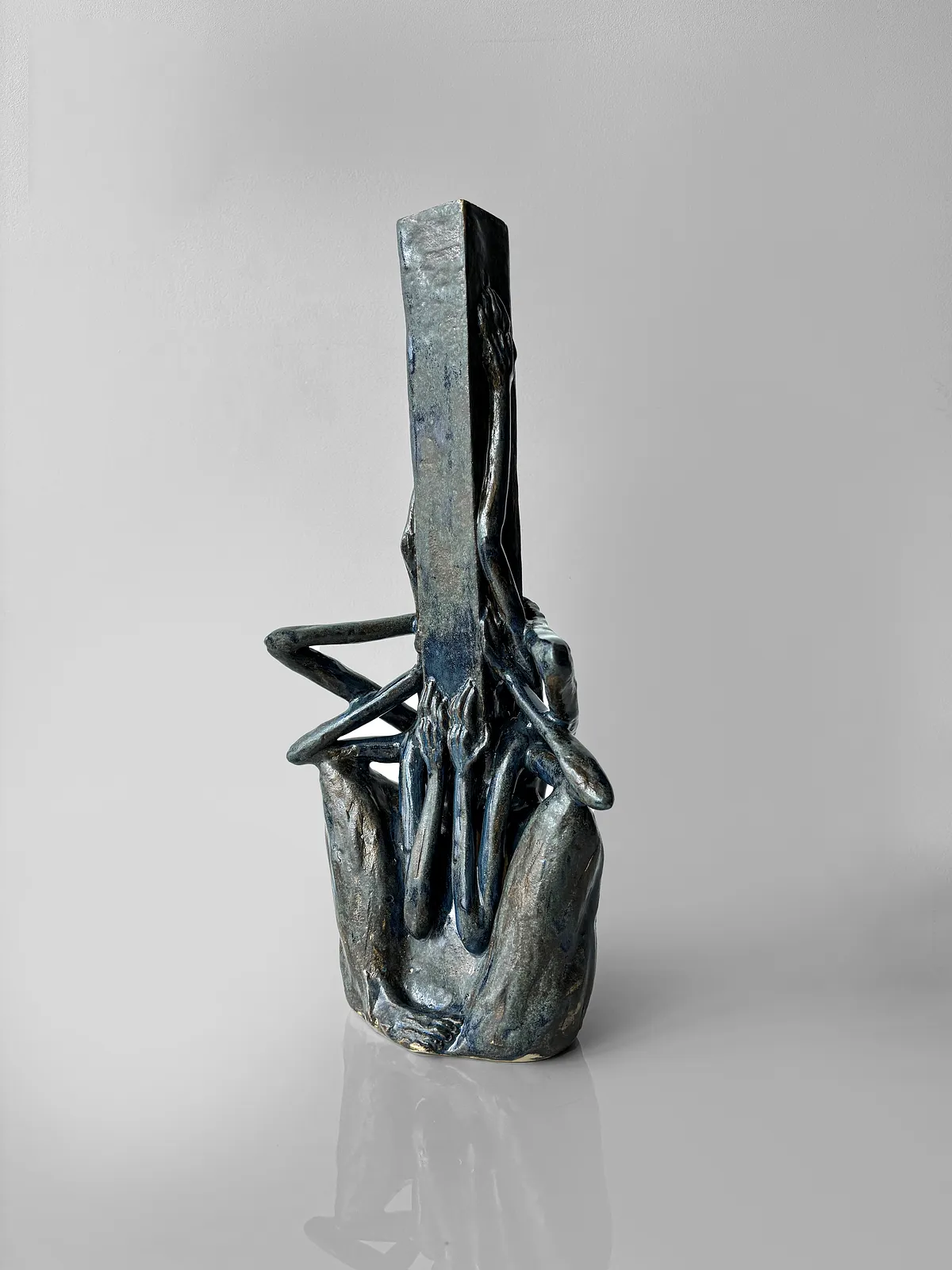 Image of Vertical by VITALIY KRASUTSKIY, made of Chamotte clay, glazes, Sculpture medium, from Lviv, part of the Series 1 series Photo 1 of 8.
