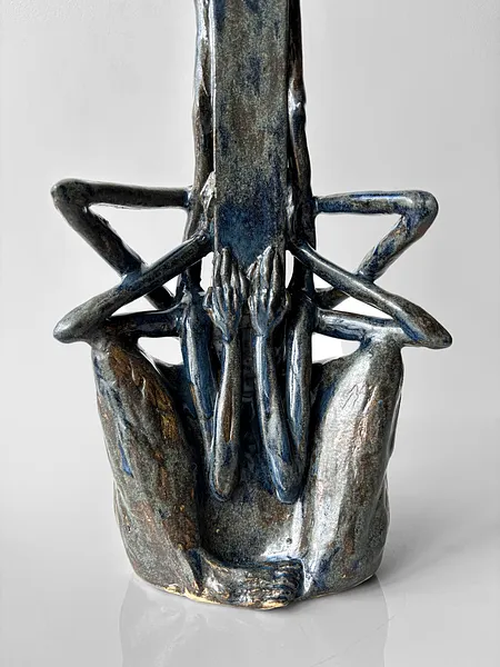 Image of Vertical by VITALIY KRASUTSKIY, made of Chamotte clay, glazes, Sculpture medium, from Lviv, part of the Series 1 series Photo 2 of 8.