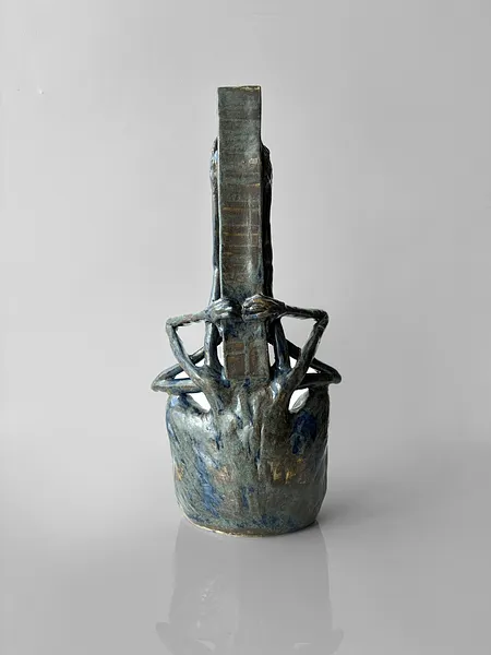 Image of Vertical by VITALIY KRASUTSKIY, made of Chamotte clay, glazes, Sculpture medium, from Lviv, part of the Series 1 series Photo 4 of 8.