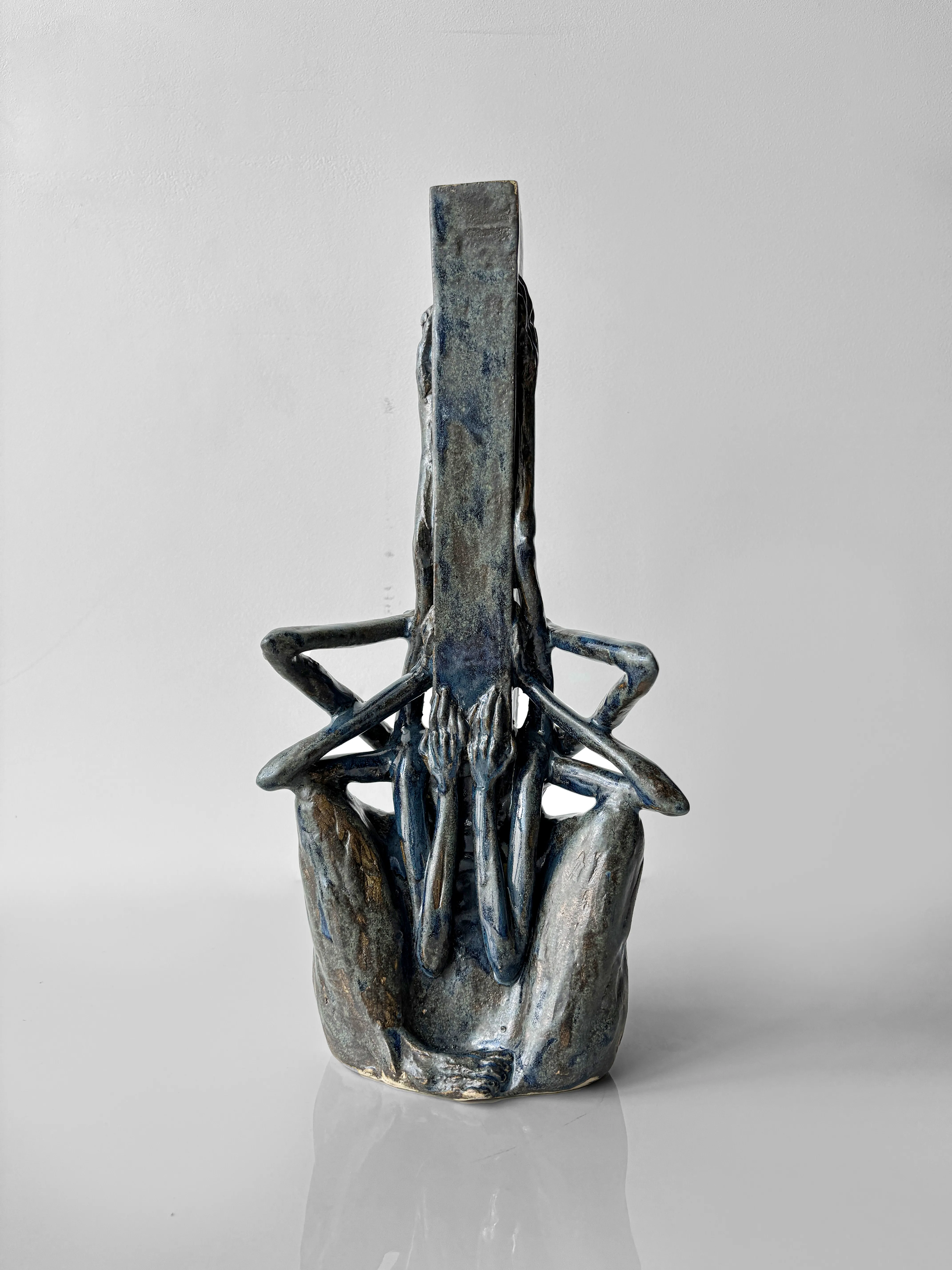 Image of Vertical by VITALIY KRASUTSKIY, made of Chamotte clay, glazes, Sculpture medium, from Lviv, part of the Series 1 series Photo 8 of 8.