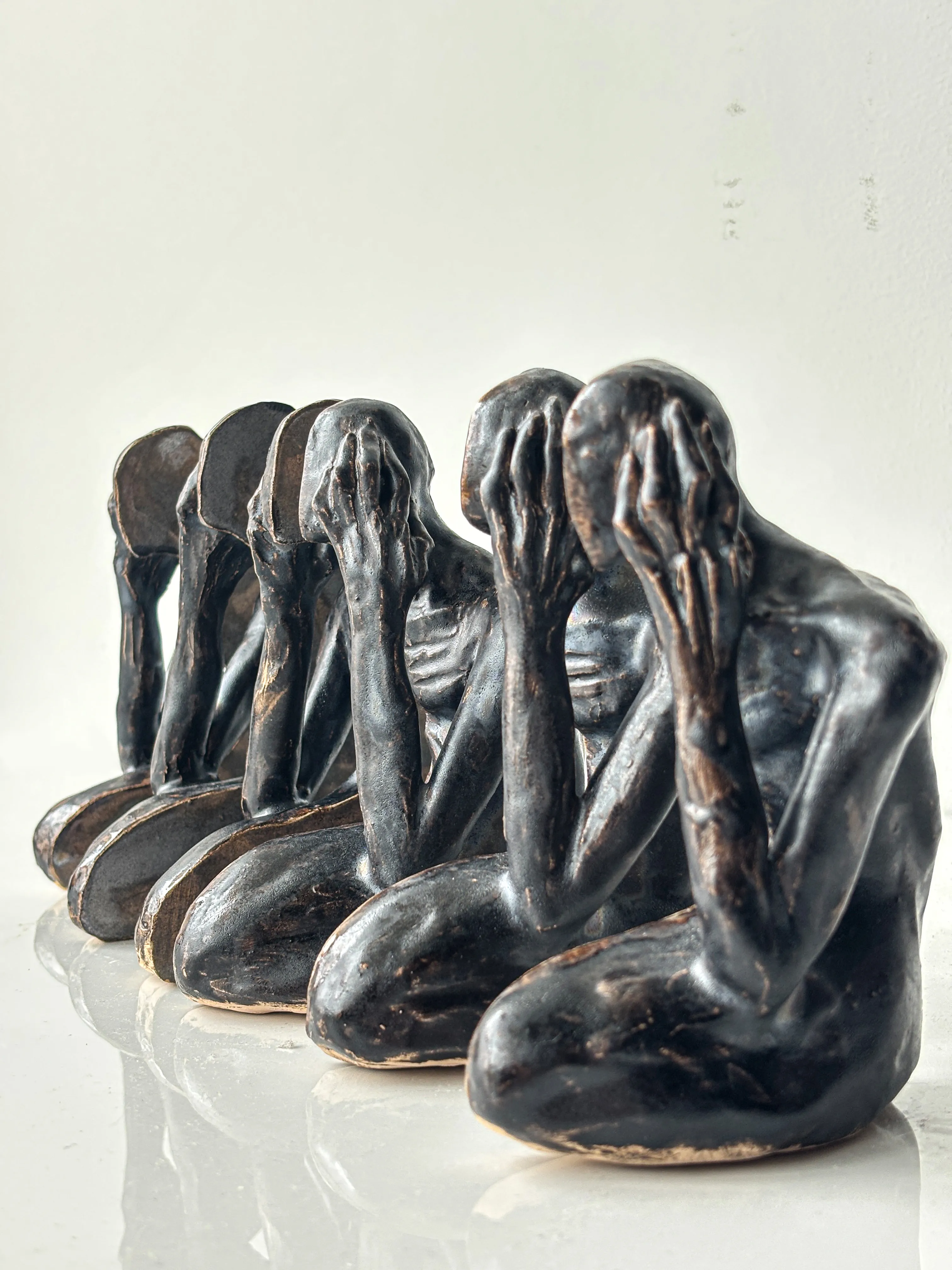 Image of Divided by VITALIY KRASUTSKIY, size: H=130mm, made of Chamotte clay, glazes, Sculpture medium, from Lviv Photo 5 of 8.