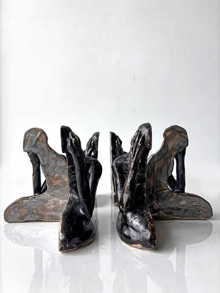 Image of Divided by VITALIY KRASUTSKIY, size: H=130mm, made of Chamotte clay, glazes, Sculpture medium, from Lviv Photo 7 of 8.