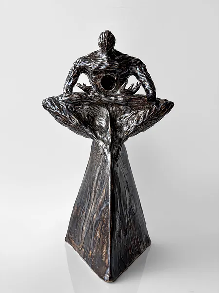 Image of Void II by VITALIY KRASUTSKIY, size: 50х20х15 см, made of Chamotte clay, glazes, Sculpture medium, from Lviv, part of the Series 1 series, priced at $600 Photo 3 of 10.