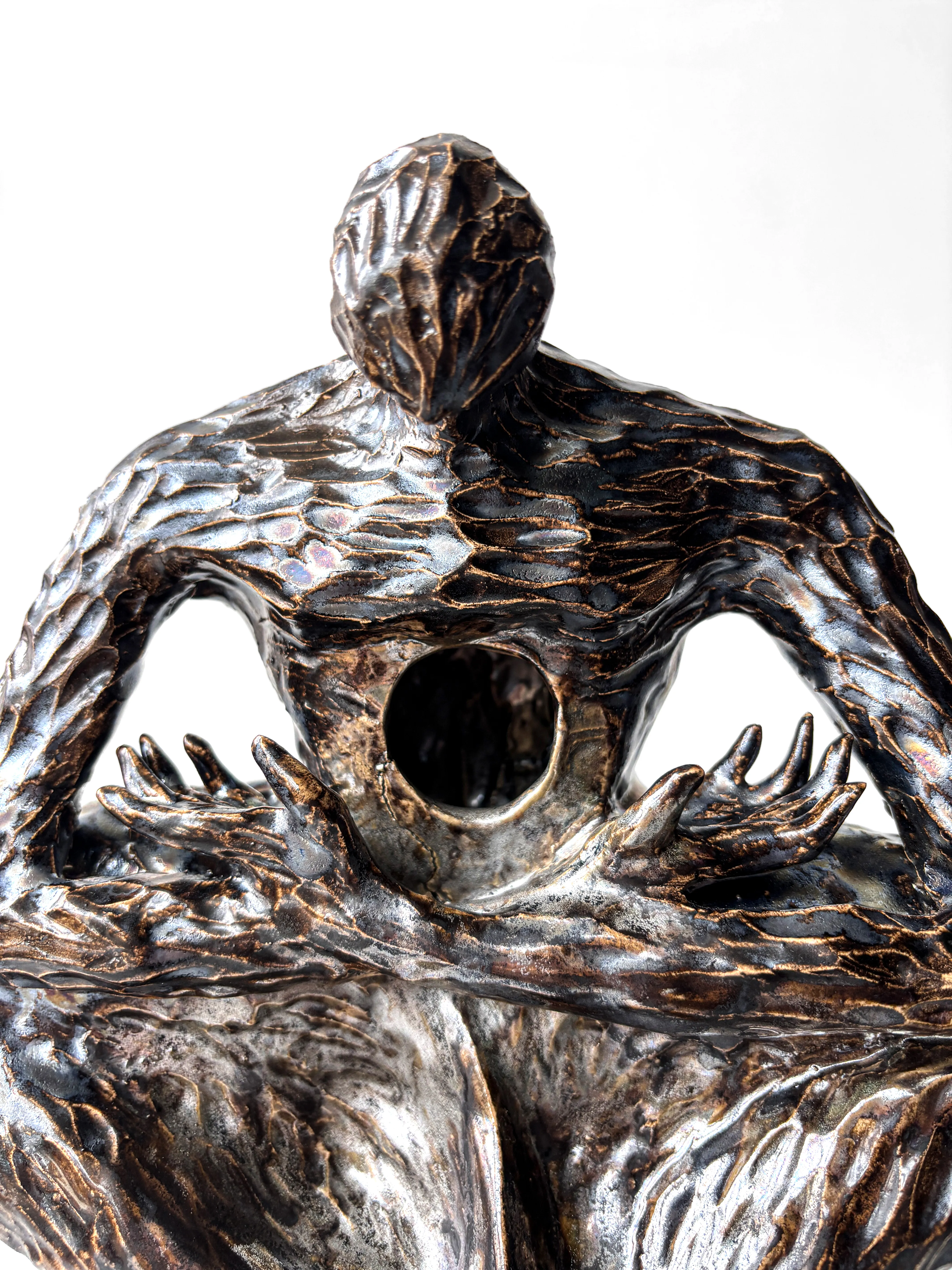 Image of Void II by VITALIY KRASUTSKIY, size: 50х20х15 см, made of Chamotte clay, glazes, Sculpture medium, from Lviv, part of the Series 1 series, priced at $600 Photo 4 of 10.