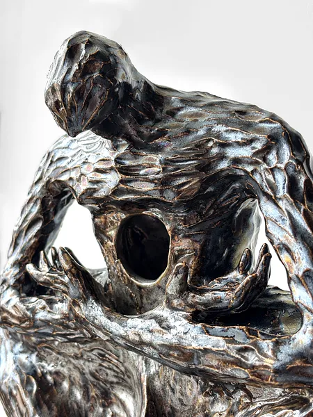 Image of Void II by VITALIY KRASUTSKIY, size: 50х20х15 см, made of Chamotte clay, glazes, Sculpture medium, from Lviv, part of the Series 1 series, priced at $600 Photo 5 of 10.