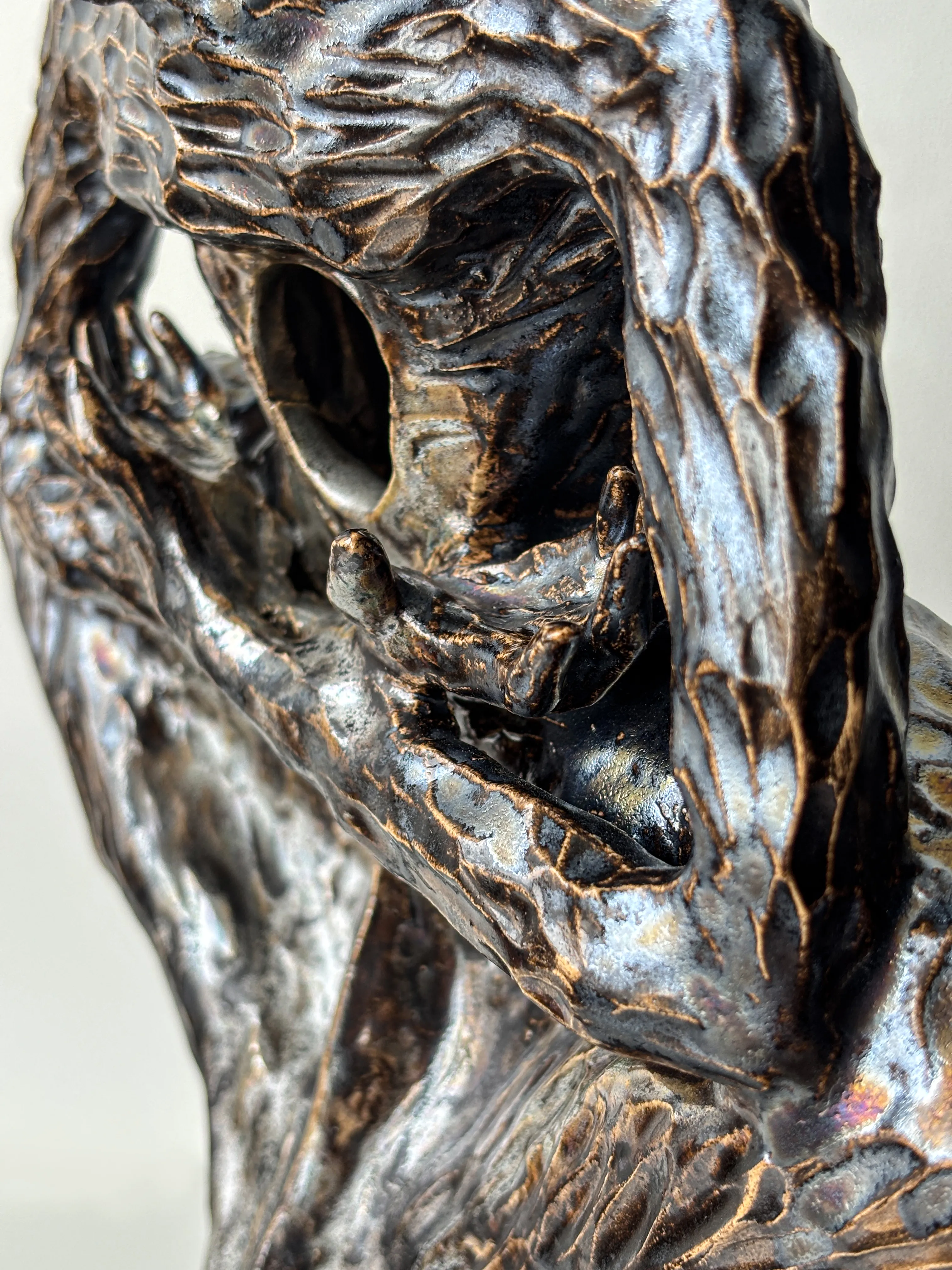 Image of Void II by VITALIY KRASUTSKIY, size: 50х20х15 см, made of Chamotte clay, glazes, Sculpture medium, from Lviv, part of the Series 1 series, priced at $600 Photo 6 of 10.