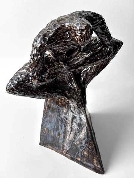 Image of Void II by VITALIY KRASUTSKIY, size: 50х20х15 см, made of Chamotte clay, glazes, Sculpture medium, from Lviv, part of the Series 1 series, priced at $600 Photo 9 of 10.