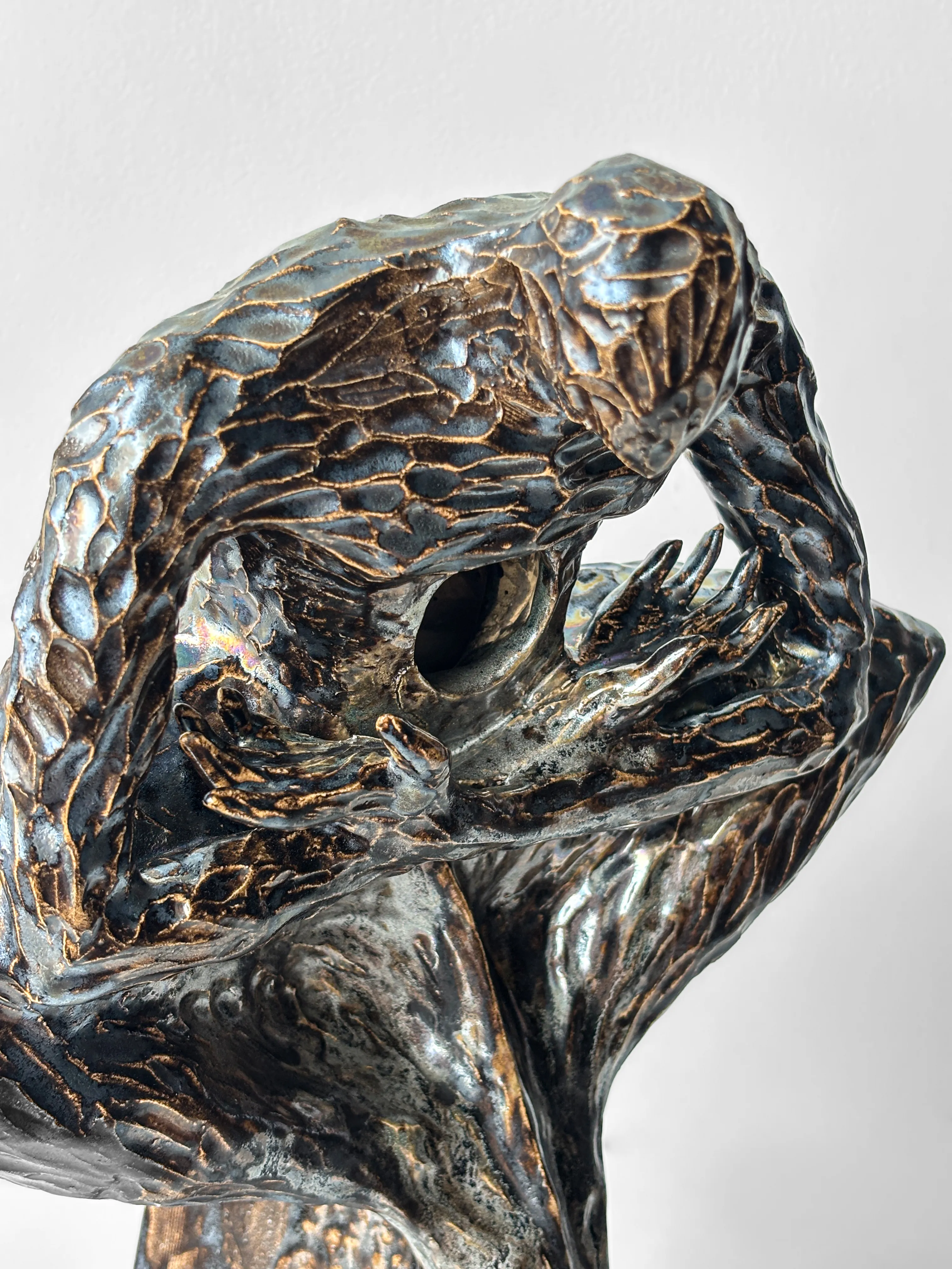 Image of Void II by VITALIY KRASUTSKIY, size: 50х20х15 см, made of Chamotte clay, glazes, Sculpture medium, from Lviv, part of the Series 1 series, priced at $600 Photo 10 of 10.