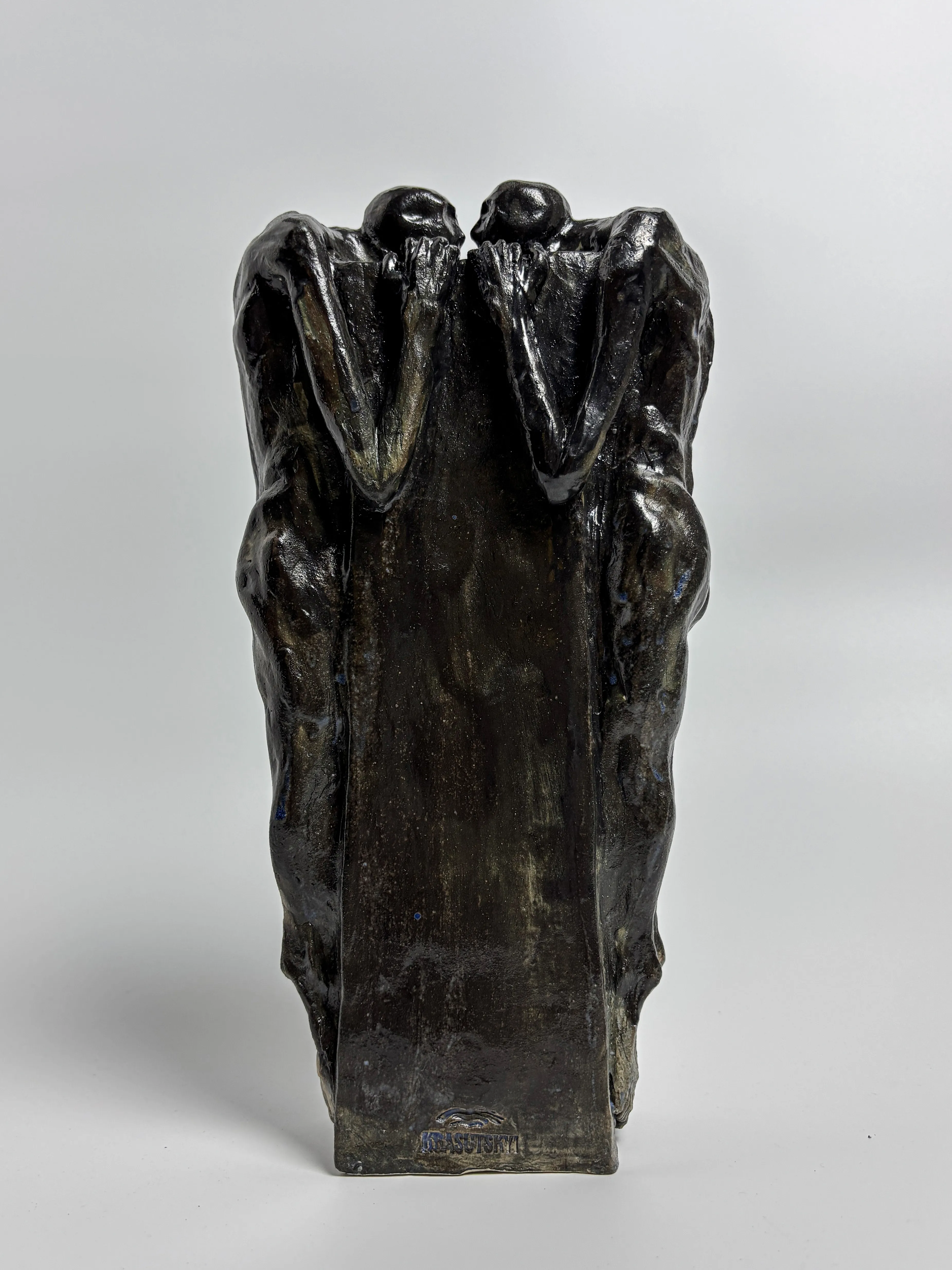 Image of Mirror by VITALIY KRASUTSKIY, size: 30х15х8, made of Chamotte clay, glazes, Sculpture medium, from Lviv, part of the Series 1 series, priced at $200 Photo 1 of 9.