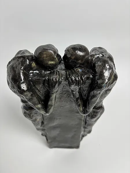 Image of Mirror by VITALIY KRASUTSKIY, size: 30х15х8, made of Chamotte clay, glazes, Sculpture medium, from Lviv, part of the Series 1 series, priced at $200 Photo 2 of 9.