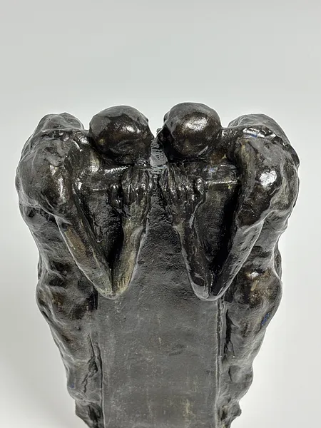 Image of Mirror by VITALIY KRASUTSKIY, size: 30х15х8, made of Chamotte clay, glazes, Sculpture medium, from Lviv, part of the Series 1 series, priced at $200 Photo 4 of 9.