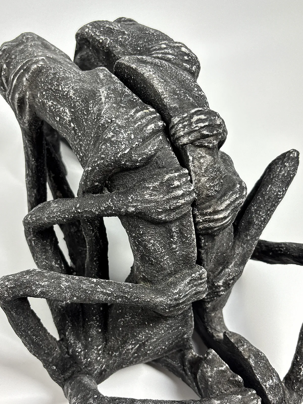 Image of Too much by VITALIY KRASUTSKIY, made of Chamotte clay, glazes, Sculpture medium, from Lviv, part of the Series 1 series, priced at €700 Photo 4 of 16.