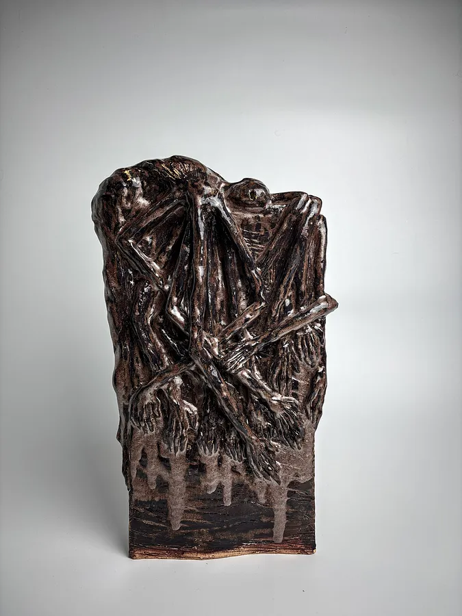 Image of Disappointment 4 by VITALIY KRASUTSKIY, size: 40х20 см, made of Chamotte clay, glazes, Sculpture medium, from Lviv, part of the Sculpture 2 series, priced at $400 Photo 1 of 4.