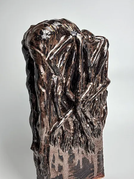 Image of Disappointment 4 by VITALIY KRASUTSKIY, size: 40х20 см, made of Chamotte clay, glazes, Sculpture medium, from Lviv, part of the Sculpture 2 series, priced at $400 Photo 3 of 4.