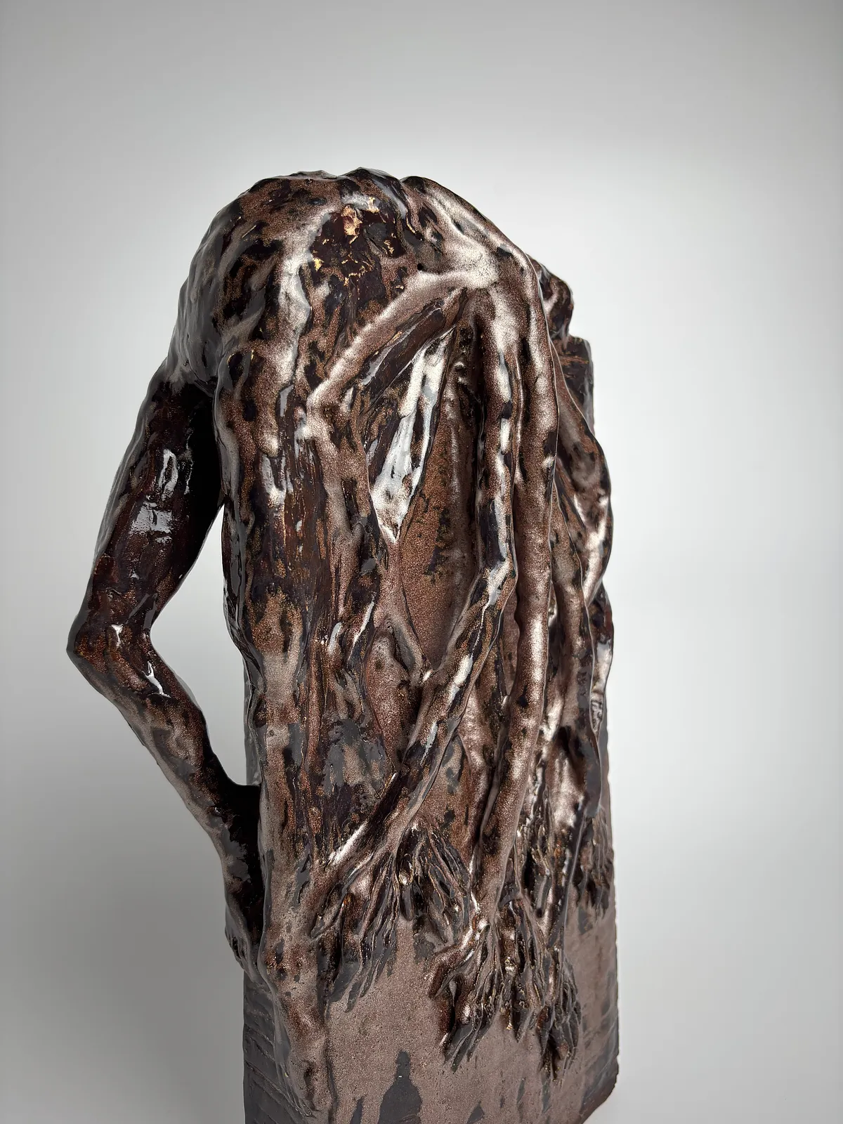 Image of Disappointment 2 by VITALIY KRASUTSKIY, made of Chamotte clay, glazes, Sculpture medium, from Lviv, part of the Sculpture 2 series, priced at €400 Photo 3 of 6.
