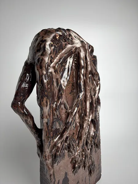 Image of Disappointment 2 by VITALIY KRASUTSKIY, size: 40х20 см, made of Chamotte clay, glazes, Sculpture medium, from Lviv, part of the Sculpture 2 series, priced at $400 Photo 3 of 6.