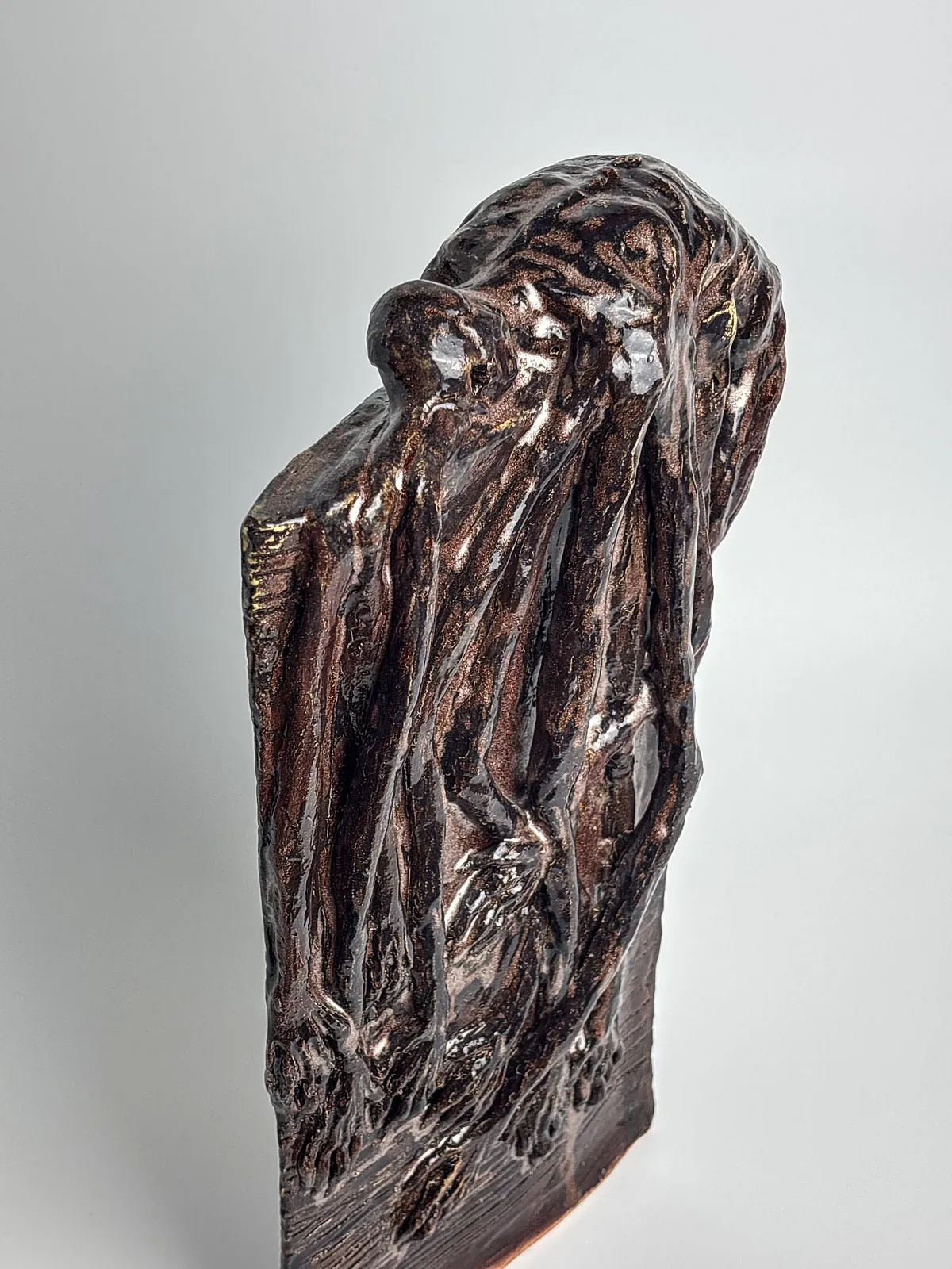 Image of Disappointment 5 by VITALIY KRASUTSKIY, made of Chamotte clay, glazes, Sculpture medium, from Lviv, part of the Sculpture 2 series, priced at €400 Photo 2 of 4.